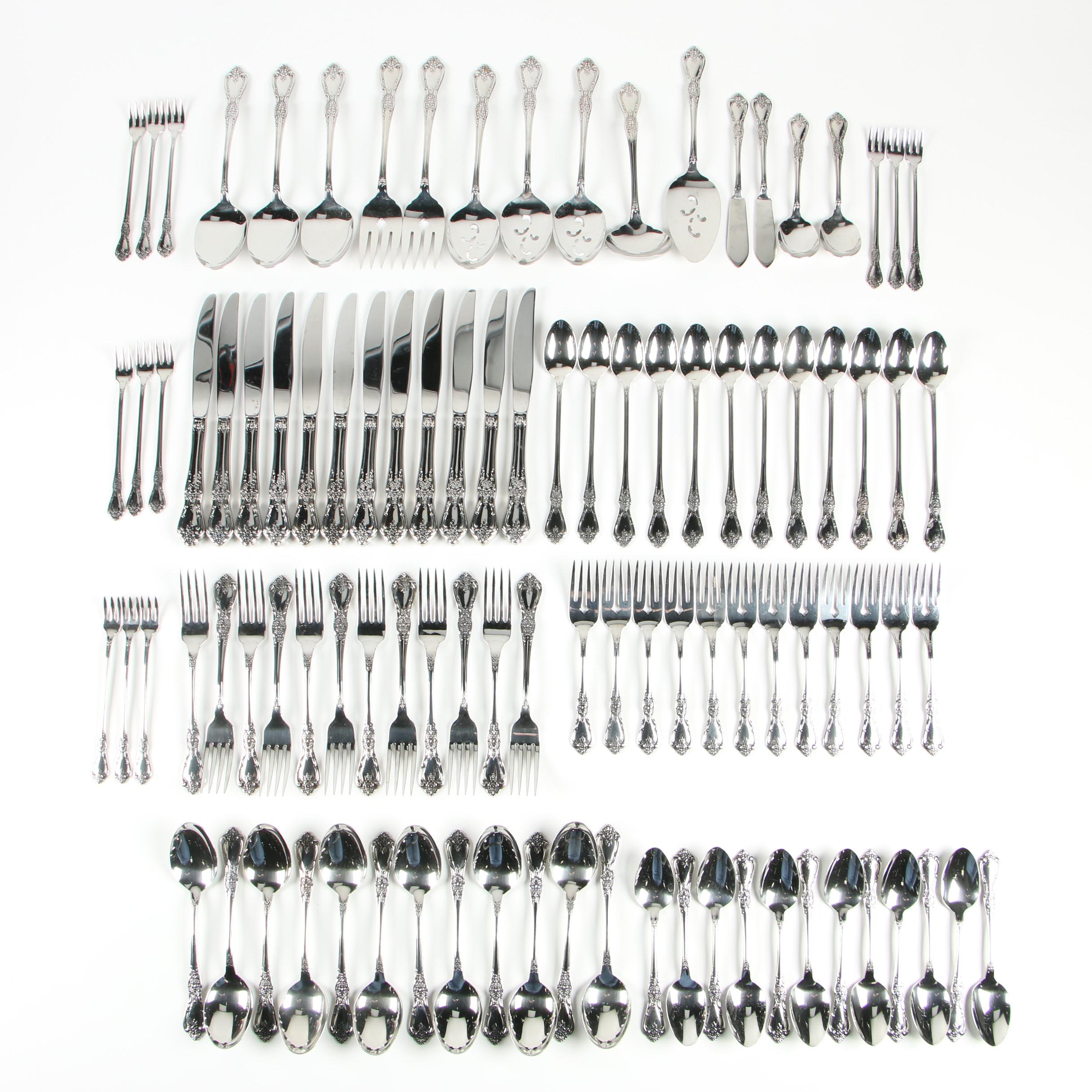 Oneida "Kennett Square" Stainless Steel Flatware Service for Twelve with Chest