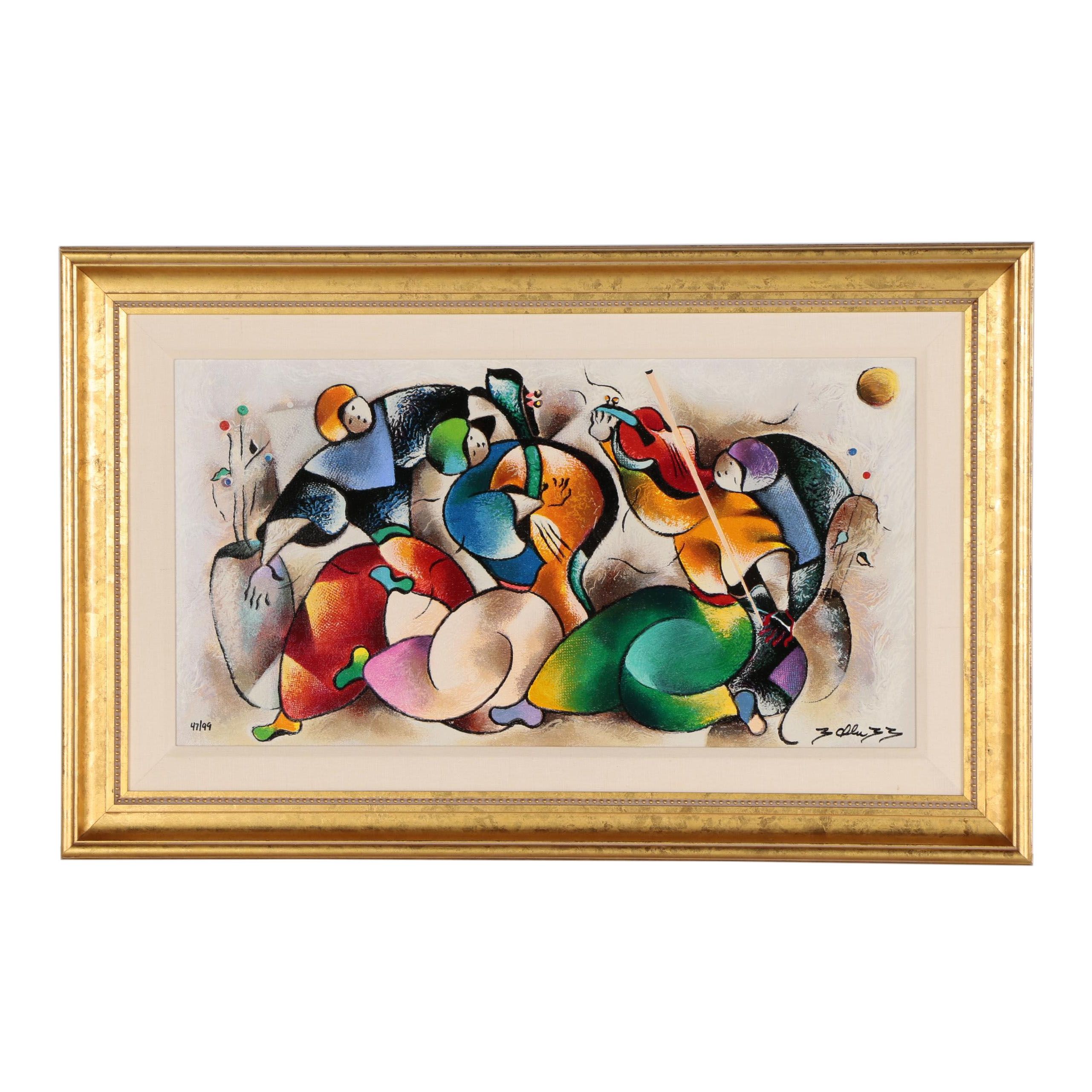 David Schluss Serigraph "Sonata"