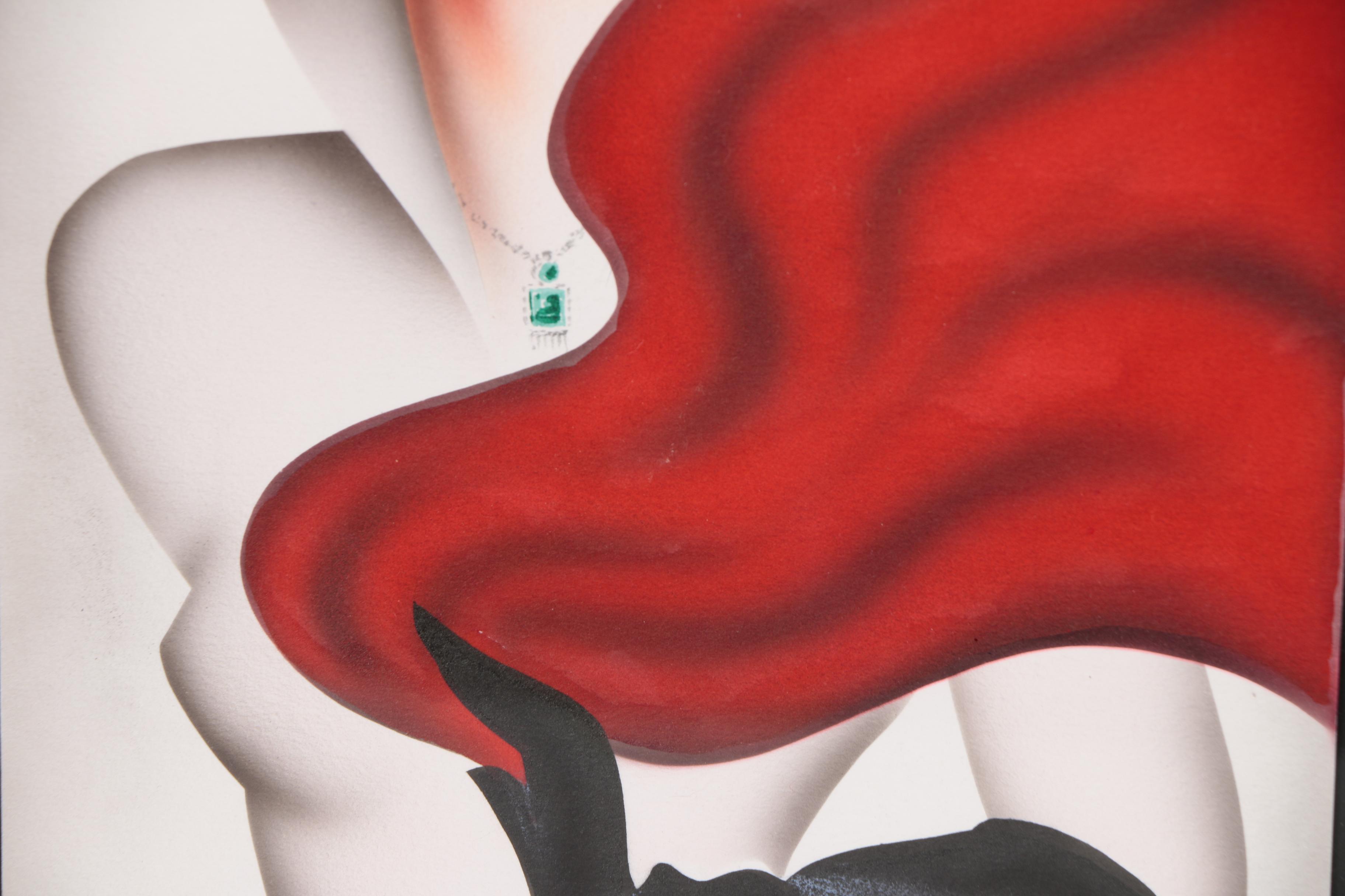 Eric Freyman Figural Watercolor Painting "Confidence"