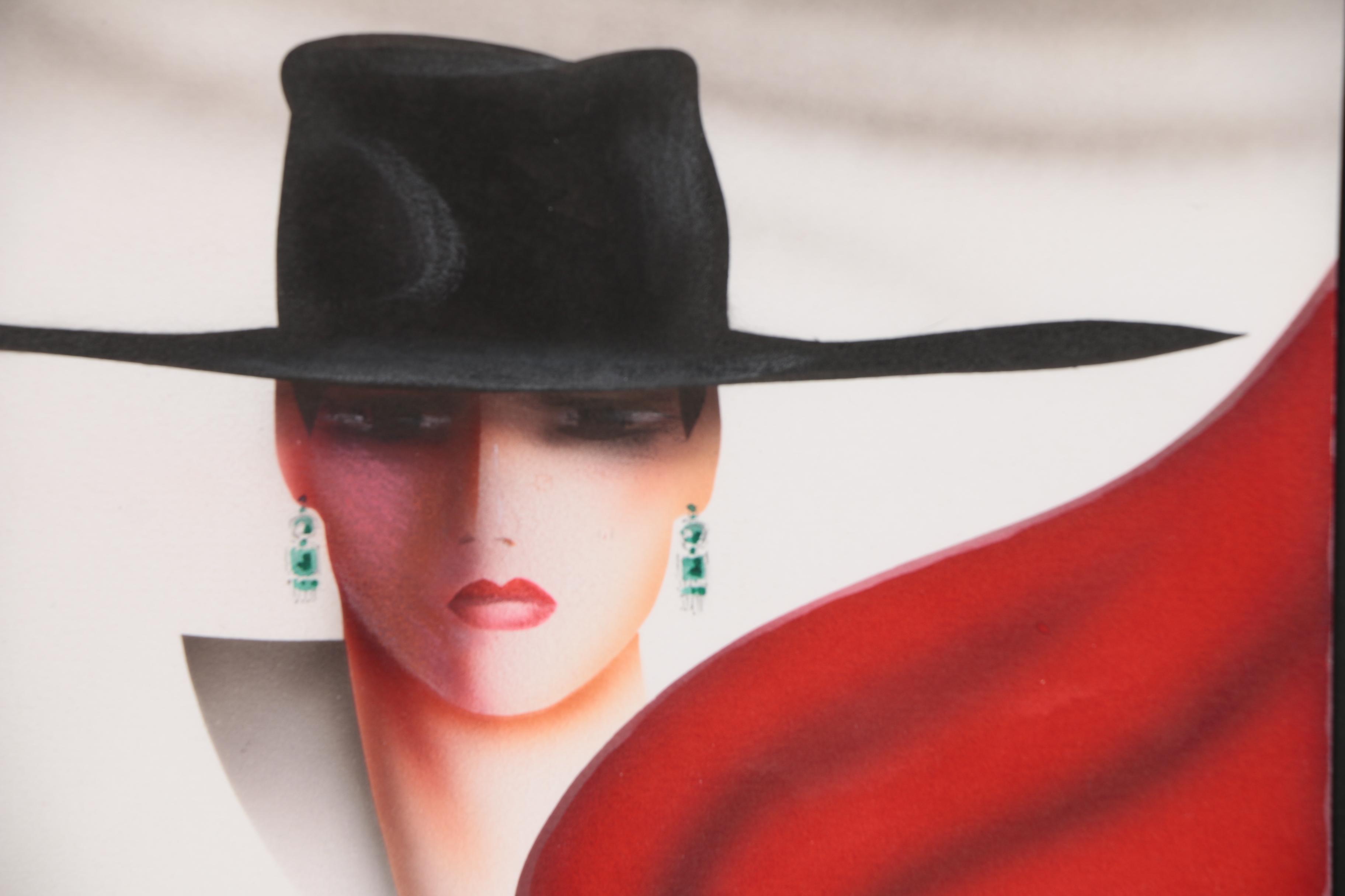 Eric Freyman Figural Watercolor Painting "Confidence"