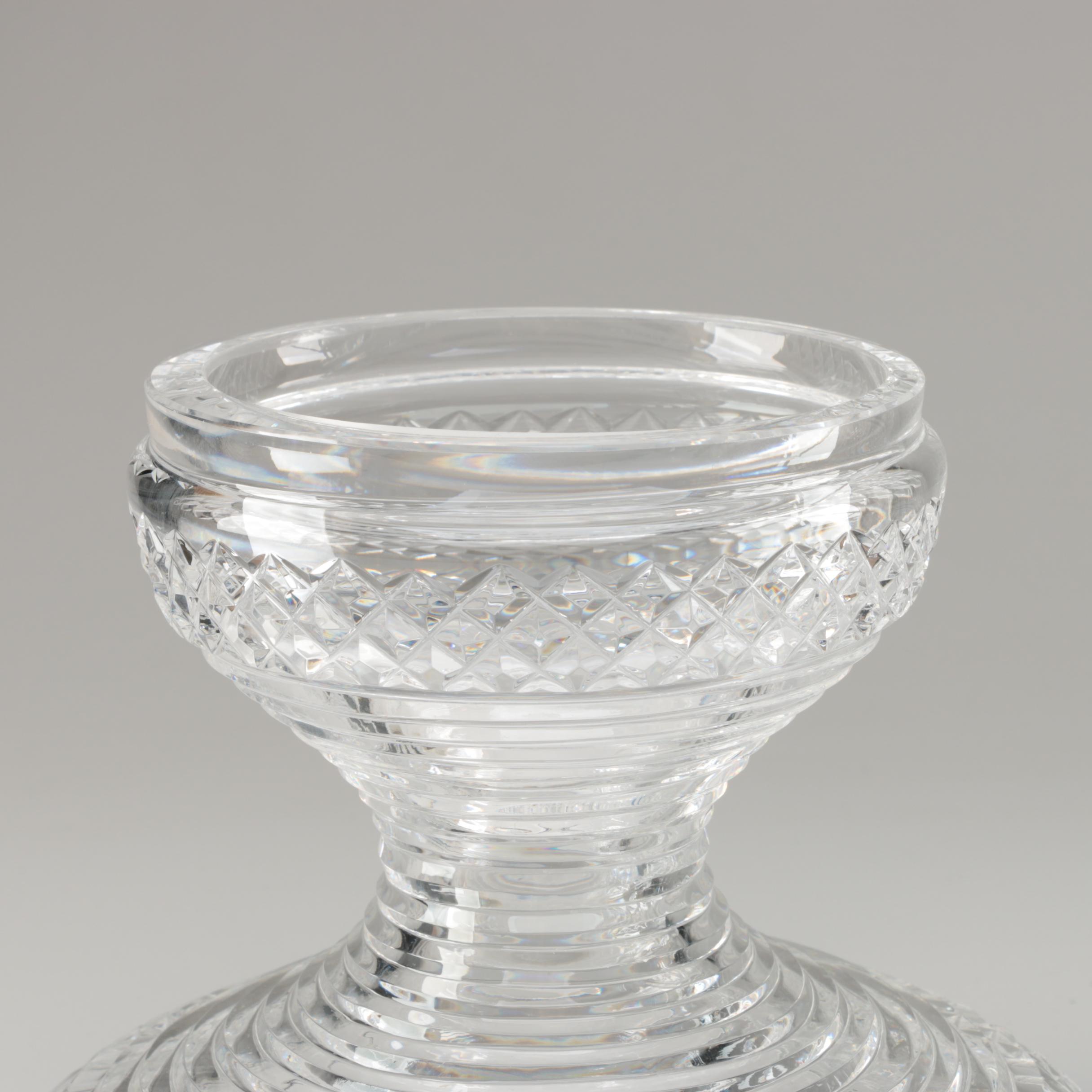 Waterford Crystal "Hibernia" Punch Bowl with Stand, Mid/Late 20th Century