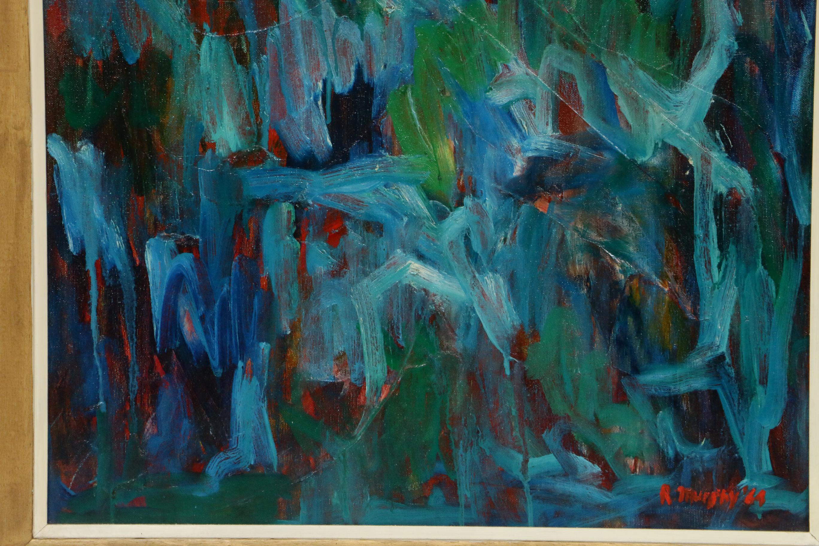 R. Murphy Abstract Oil Painting, 1969