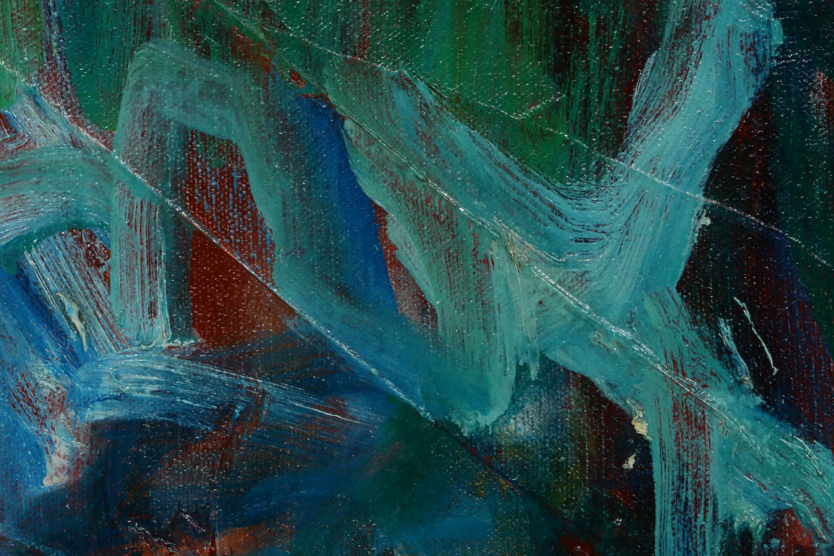 R. Murphy Abstract Oil Painting, 1969