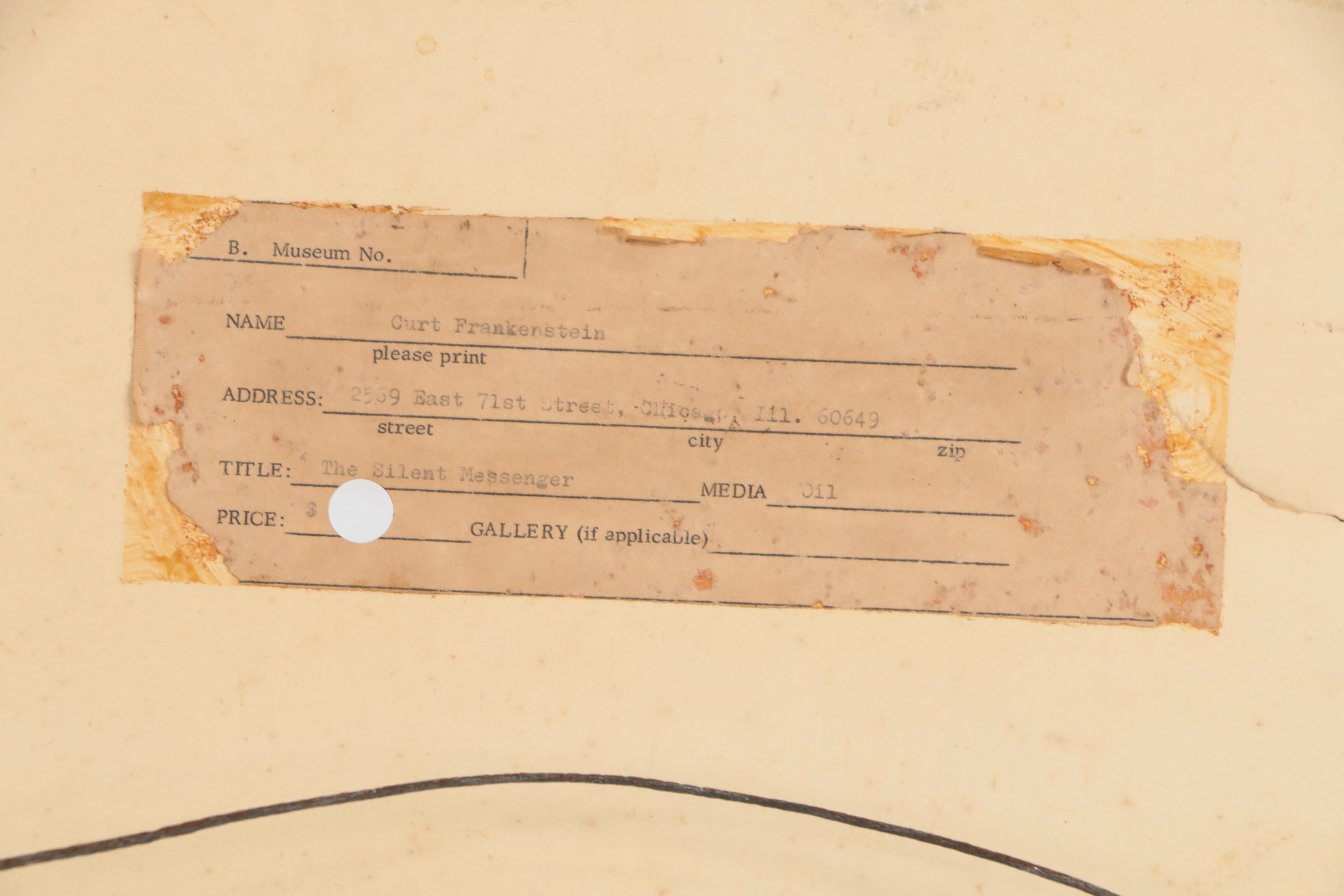 Curt Frankenstein Surrealist Oil Painting "The Silent Messenger"