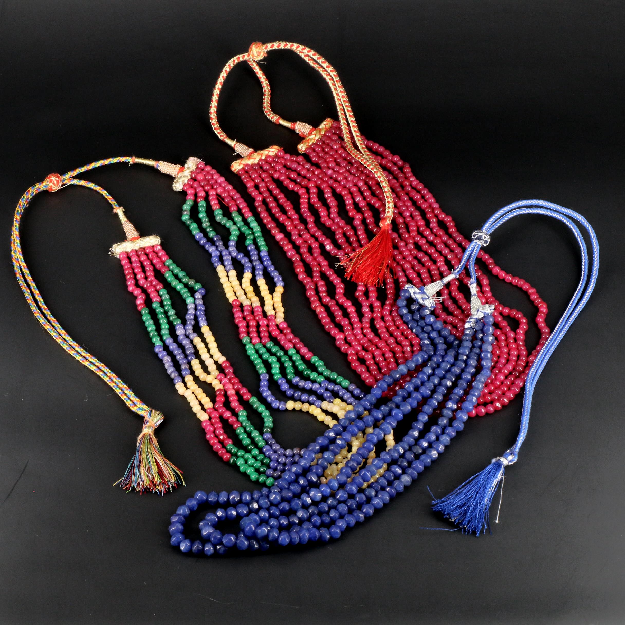 Quench Crackled Quartz Multi-Strand Beaded Necklaces