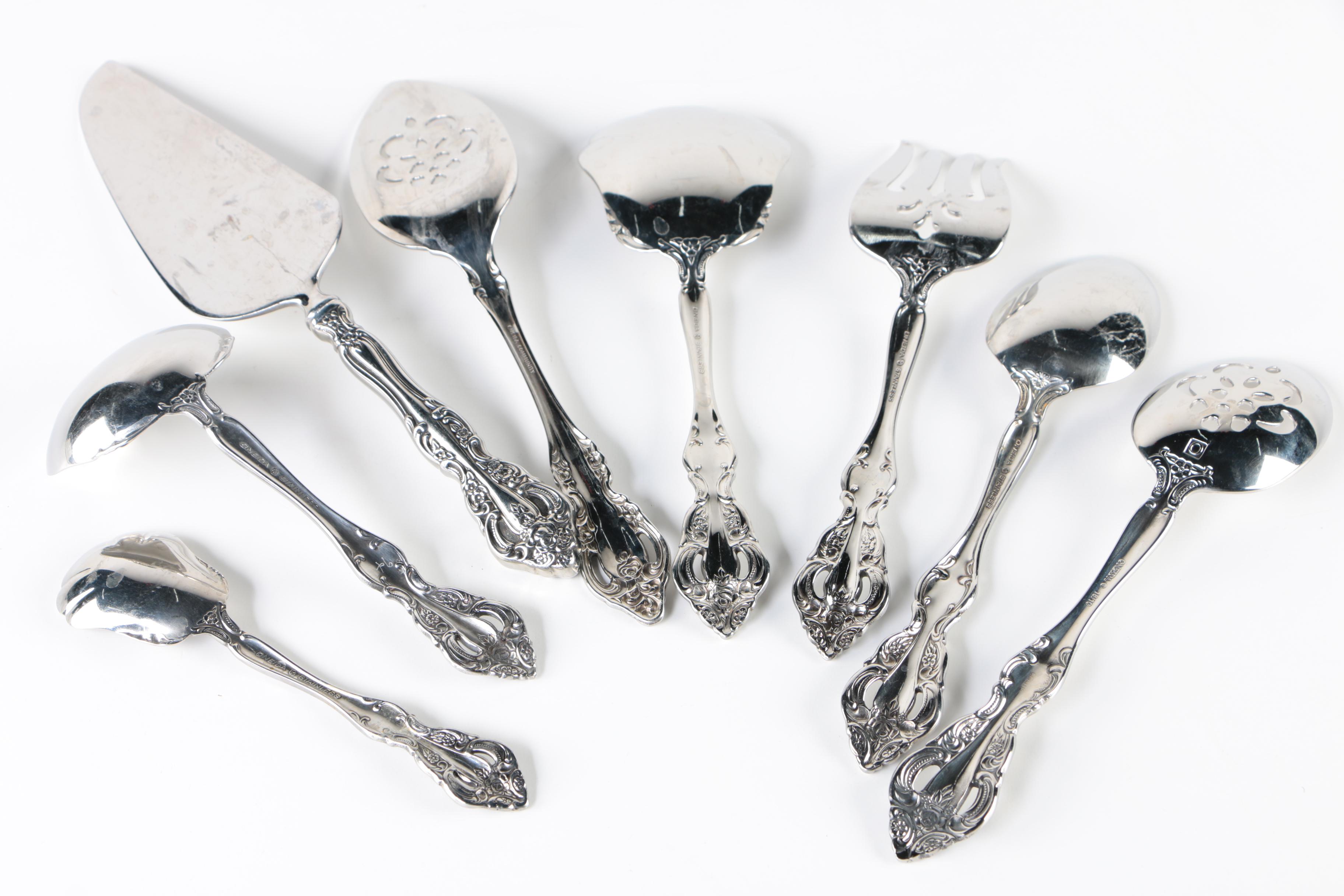 Oneida "Michelangelo" Stainless Steel Flatware Service for Twelve with Chest