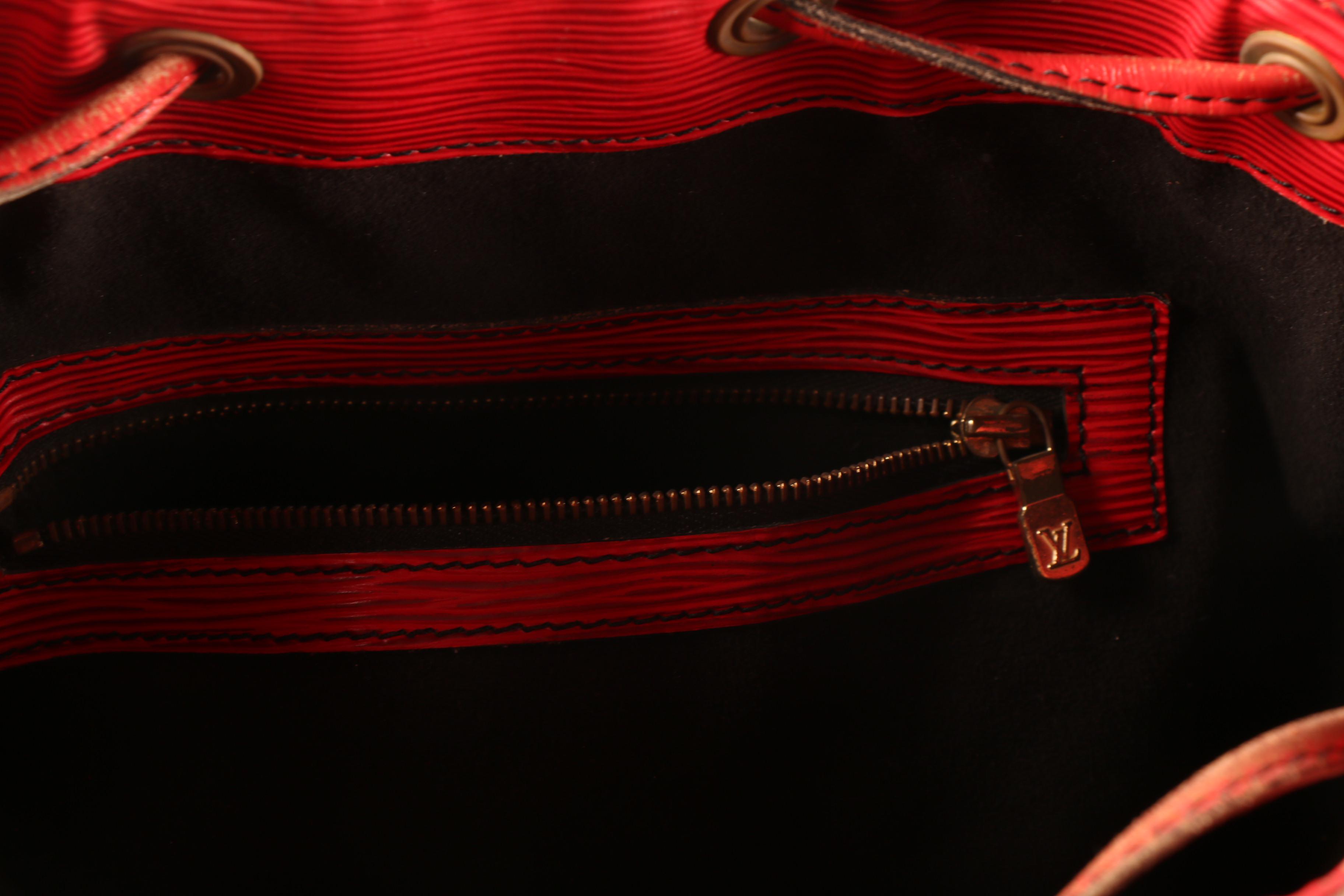 Louis Vuitton Noe Shoulder Bag in Red Epi Leather, Vintage