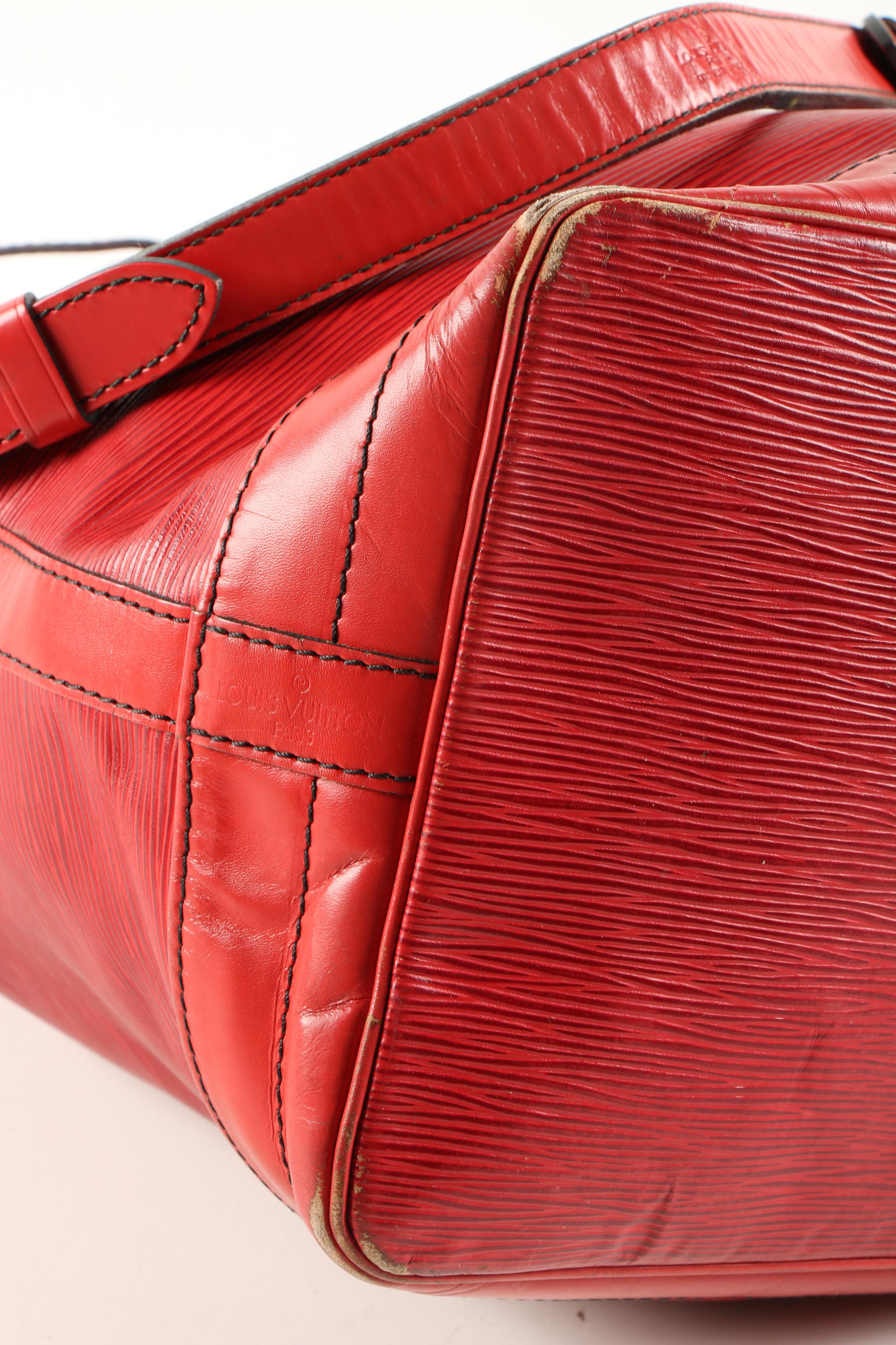 Louis Vuitton Noe Shoulder Bag in Red Epi Leather, Vintage