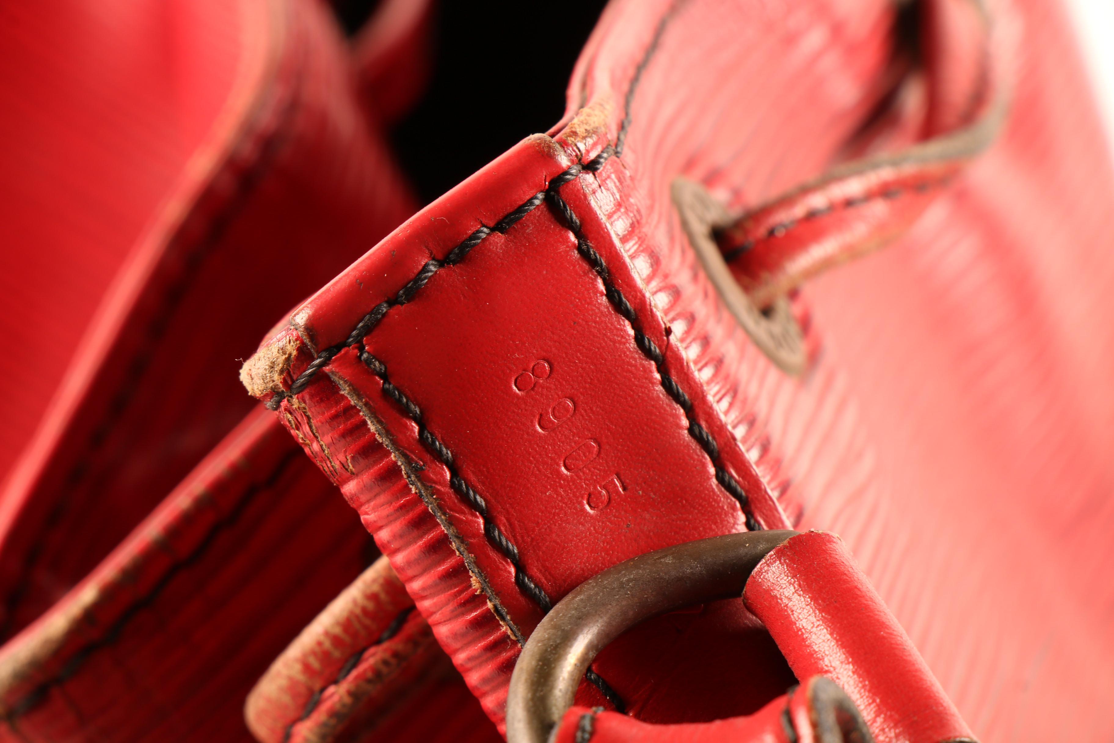 Louis Vuitton Noe Shoulder Bag in Red Epi Leather, Vintage