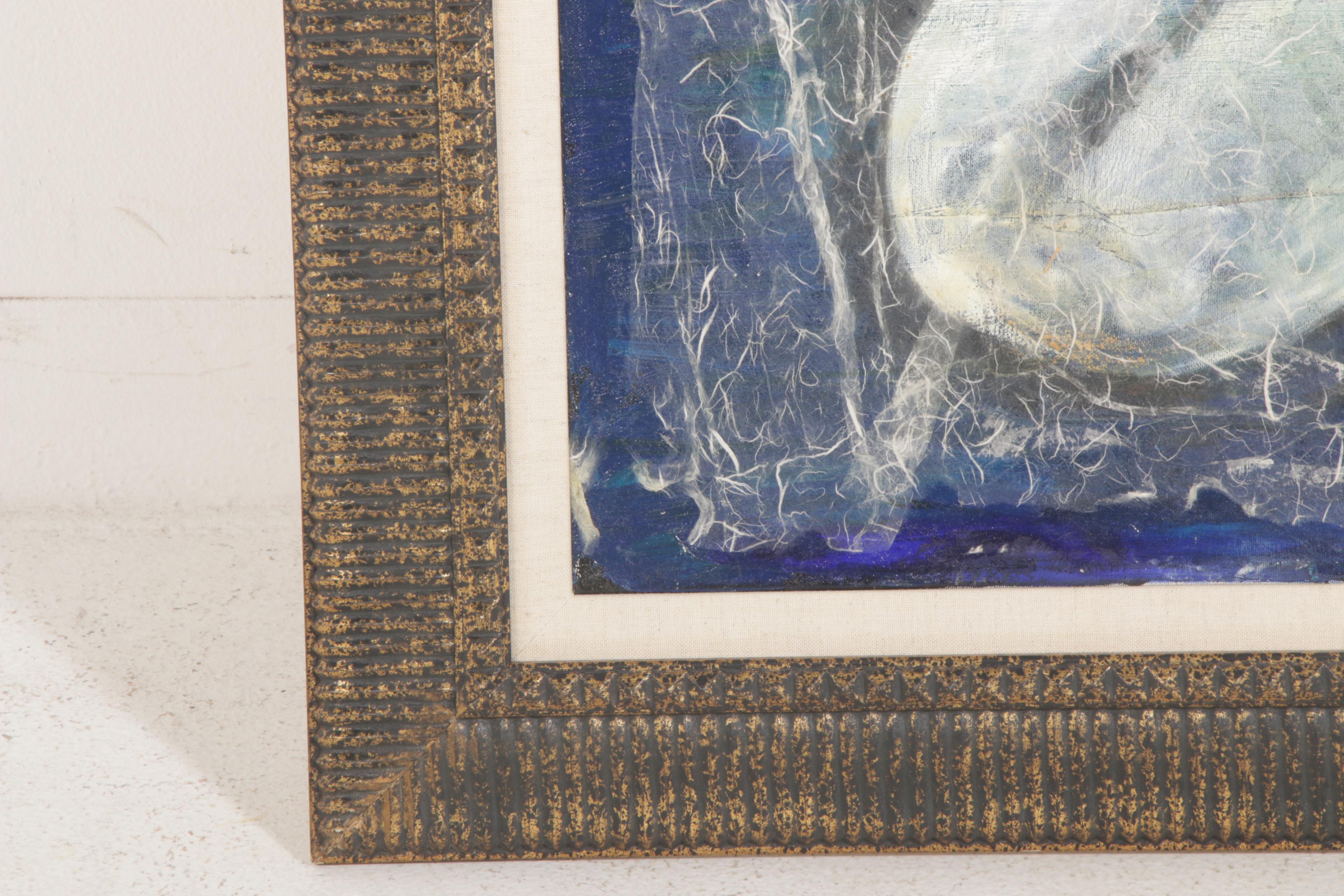 Ruth Porat Female Figure Mixed Media Painting