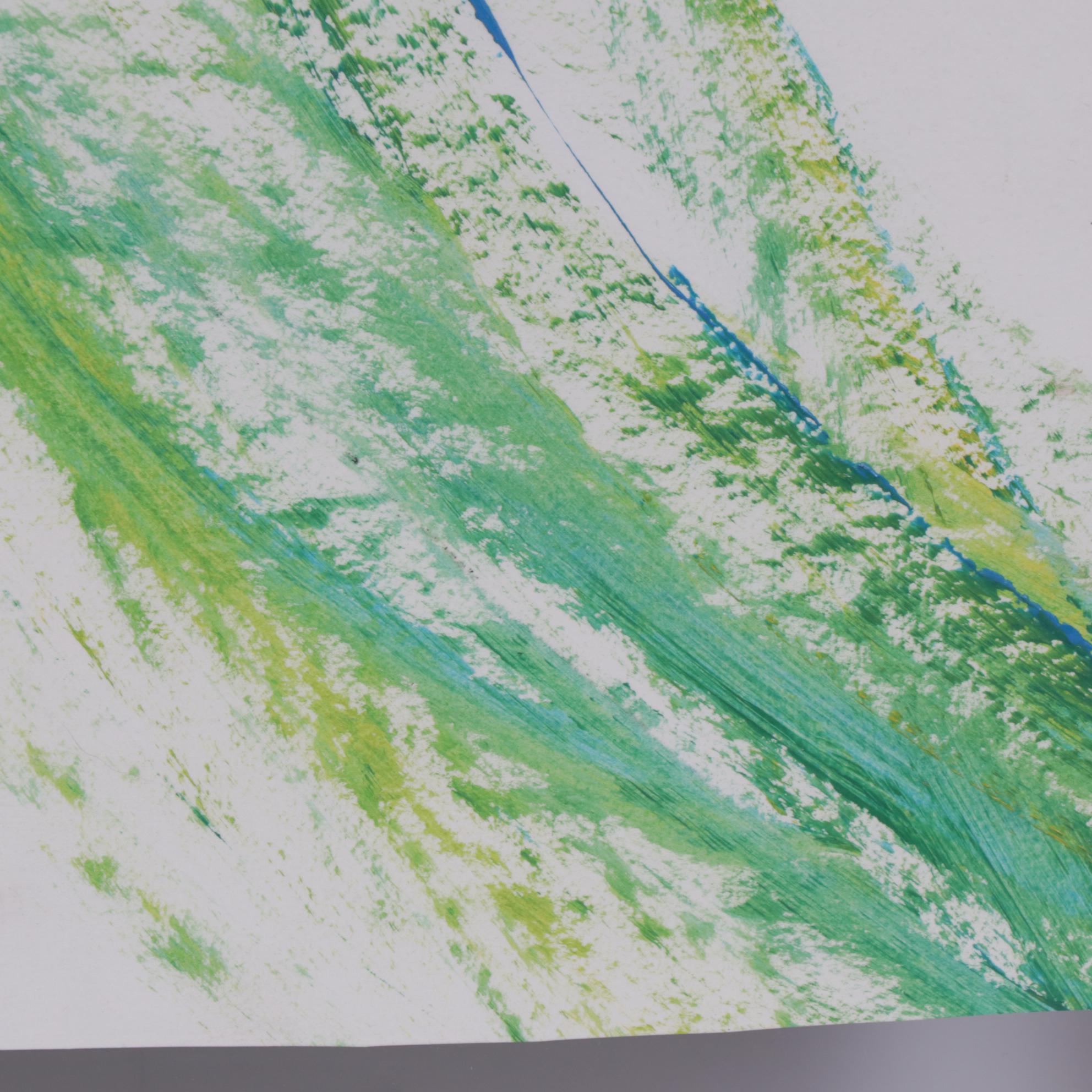 Annabelle the Elephant Acrylic Painting "Blue Grass Daze," circa 1993