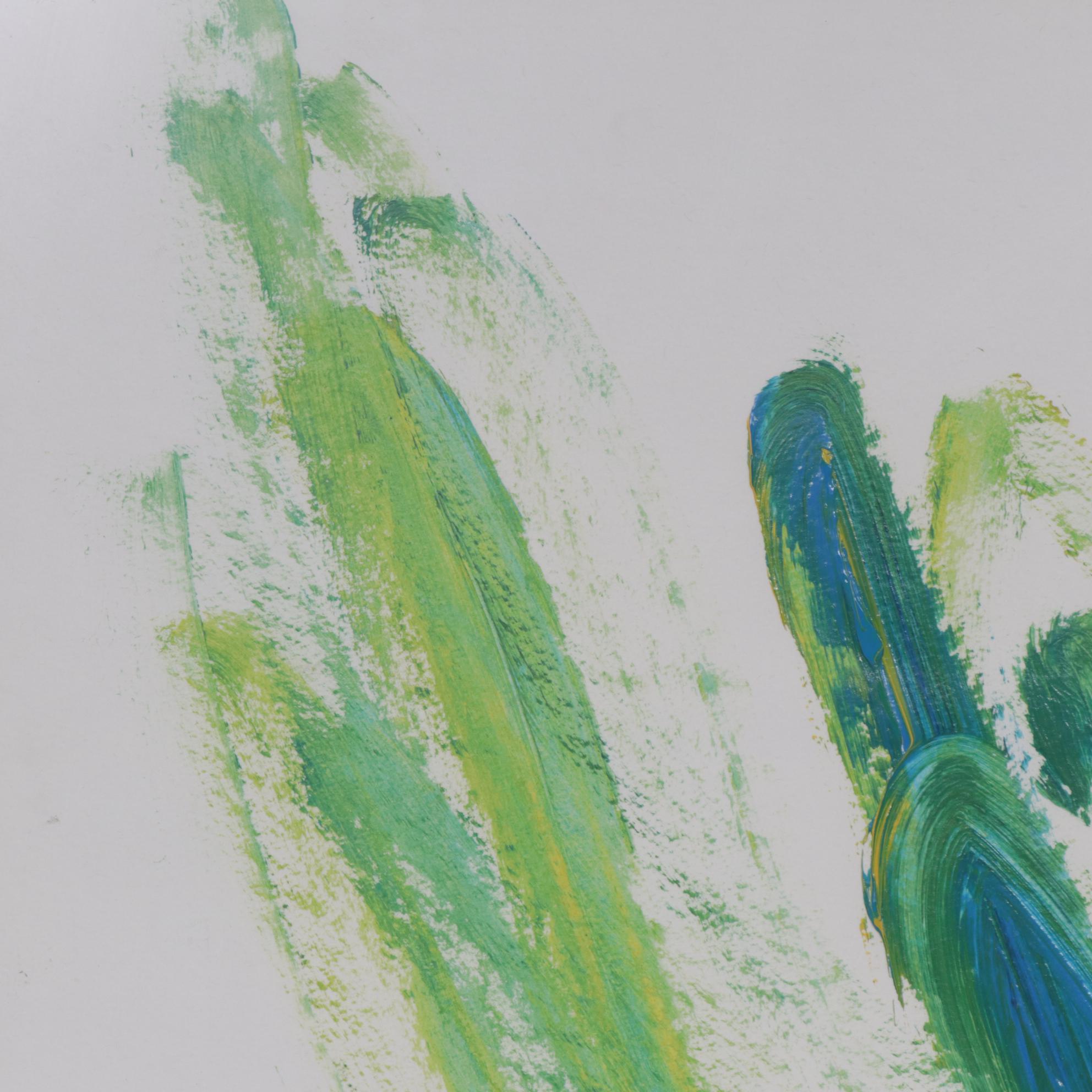 Annabelle the Elephant Acrylic Painting "Blue Grass Daze," circa 1993