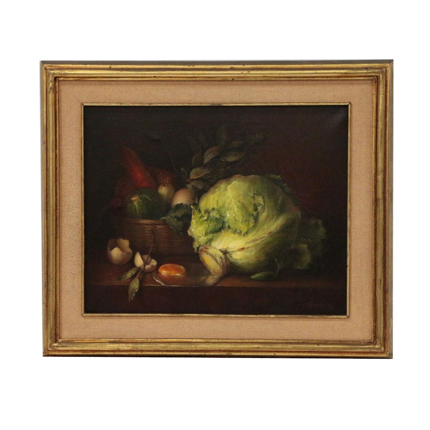 Armando Ahuatzi Still Life Oil Painting, 1978