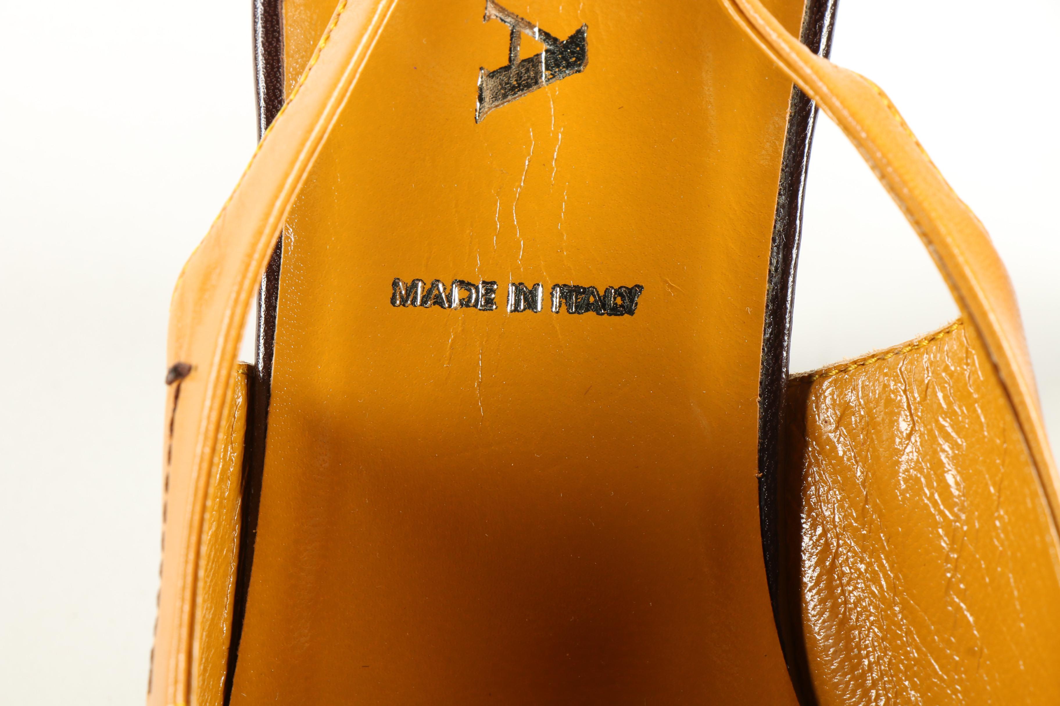 Prada Color Block Leather Slingback Pumps