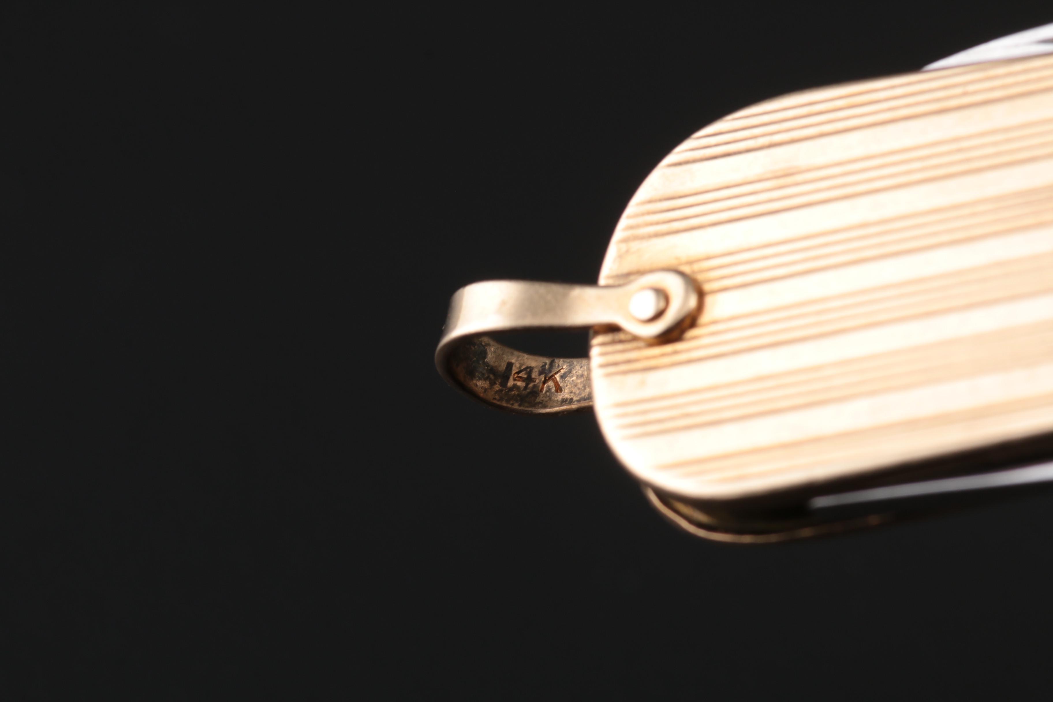 Latama 14K Gold Folding Pocket Knife, Made in Italy, Vintage