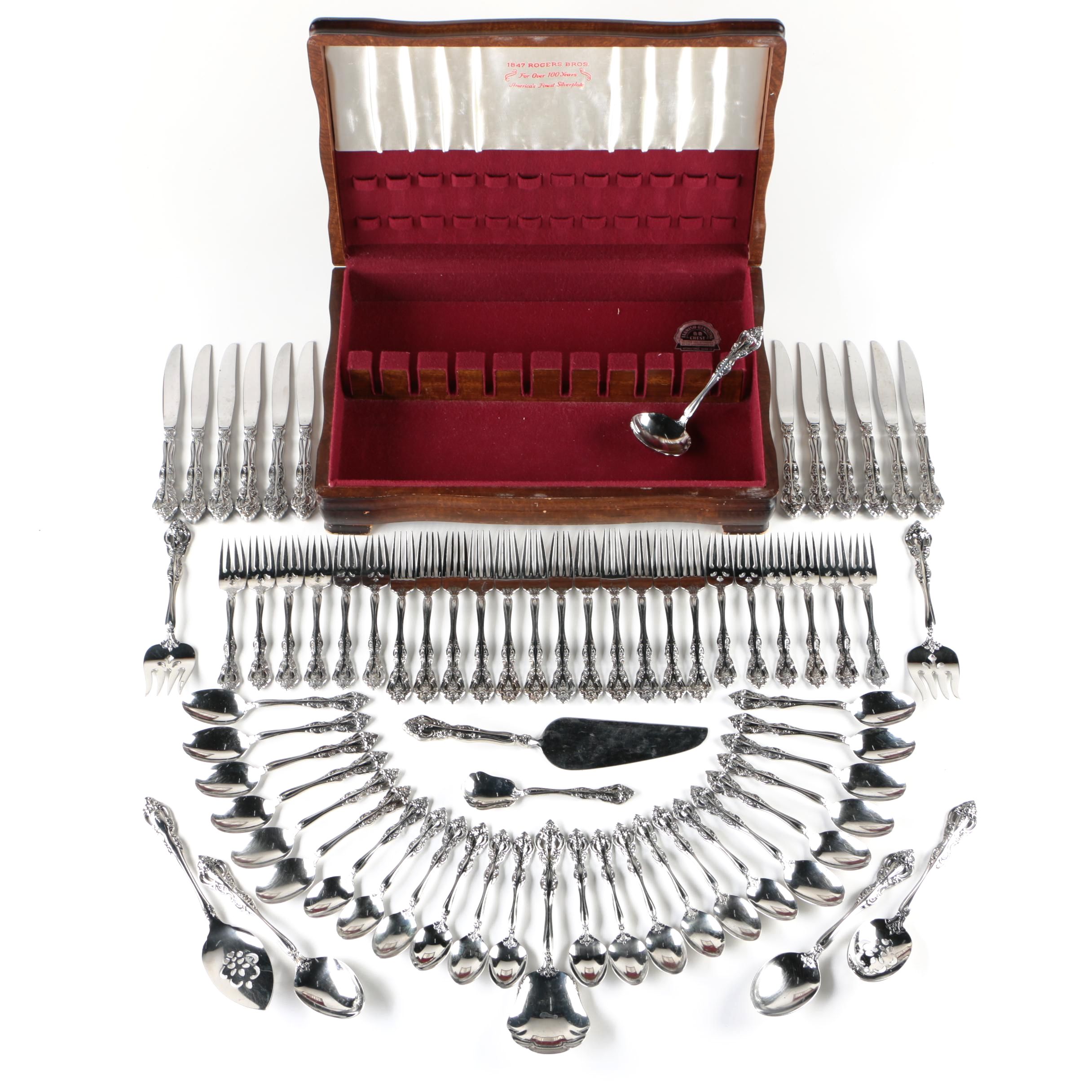 Oneida "Michelangelo" Stainless Steel Flatware Service for Twelve with Chest