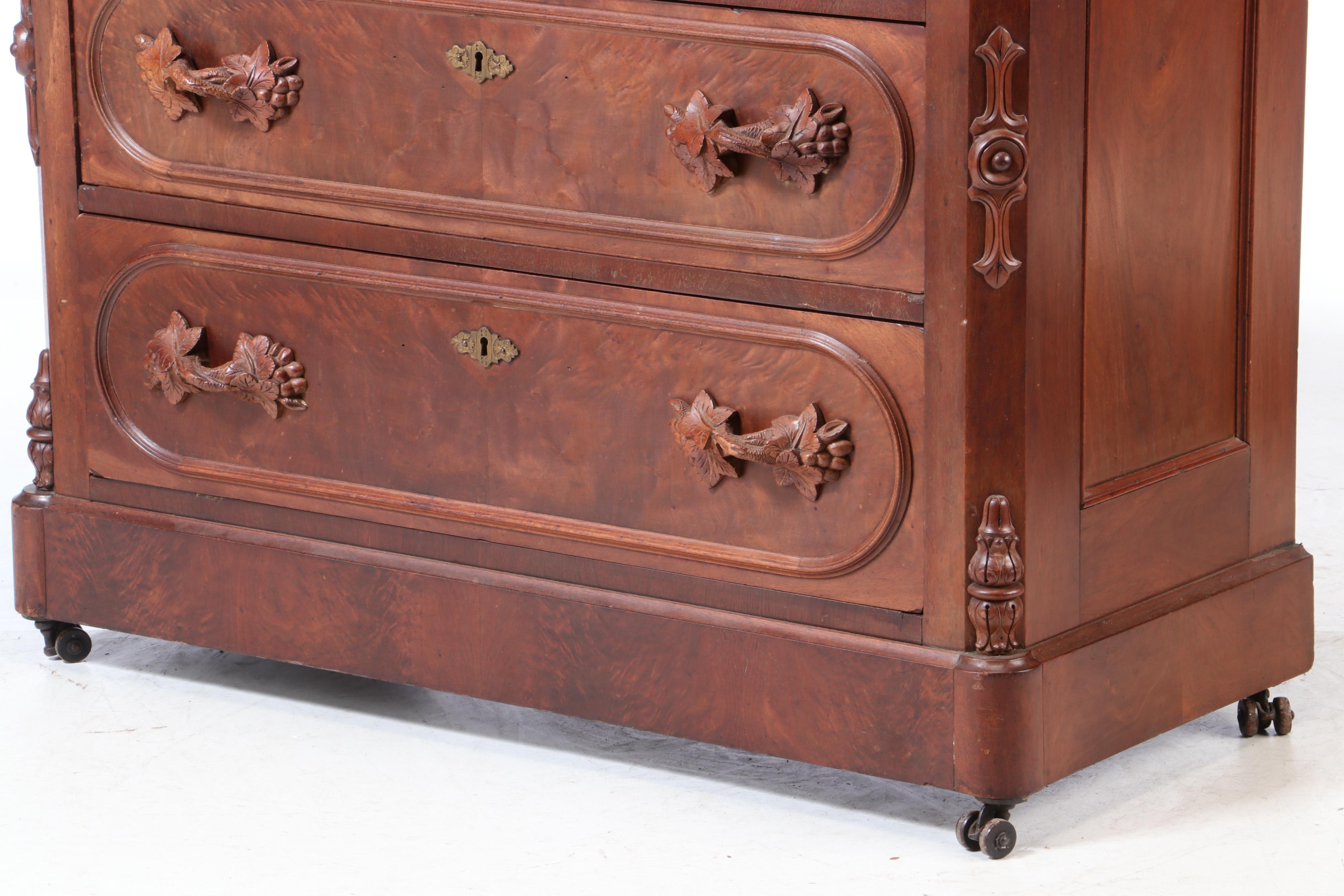 Early Victorian Walnut Chest of Drawers, circa 1860