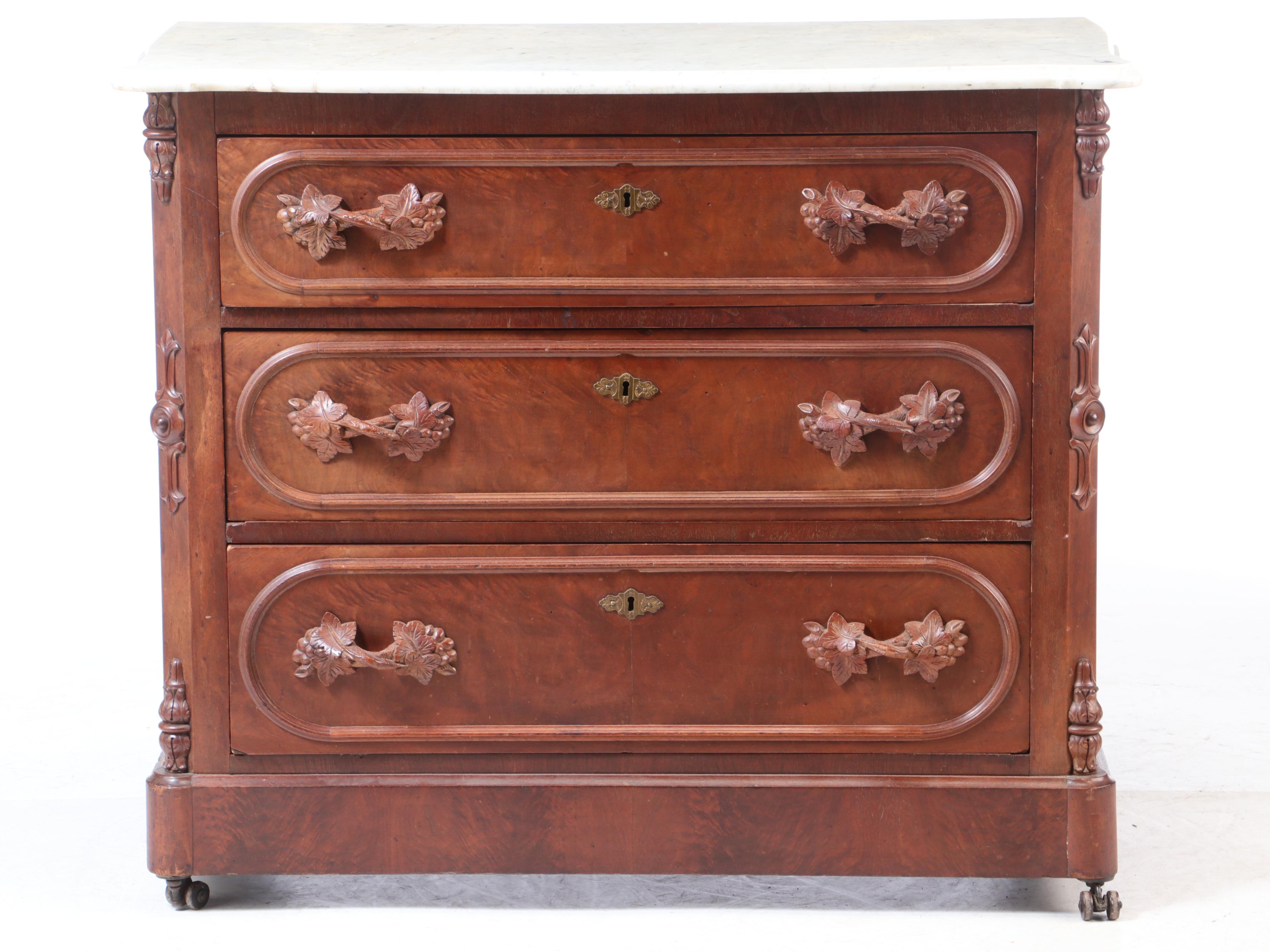 Early Victorian Walnut Chest of Drawers, circa 1860