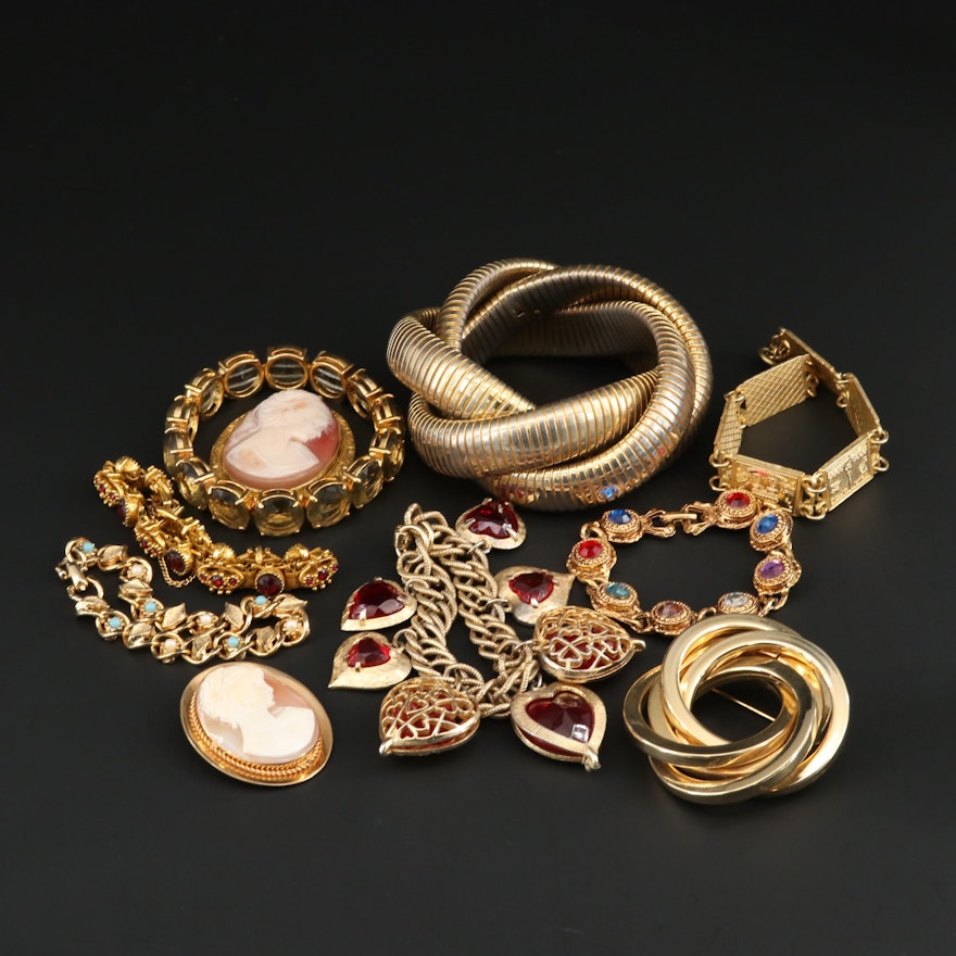 Assorted Multi-Gemstone Jewelry Featuring French Souvenir Bracelet