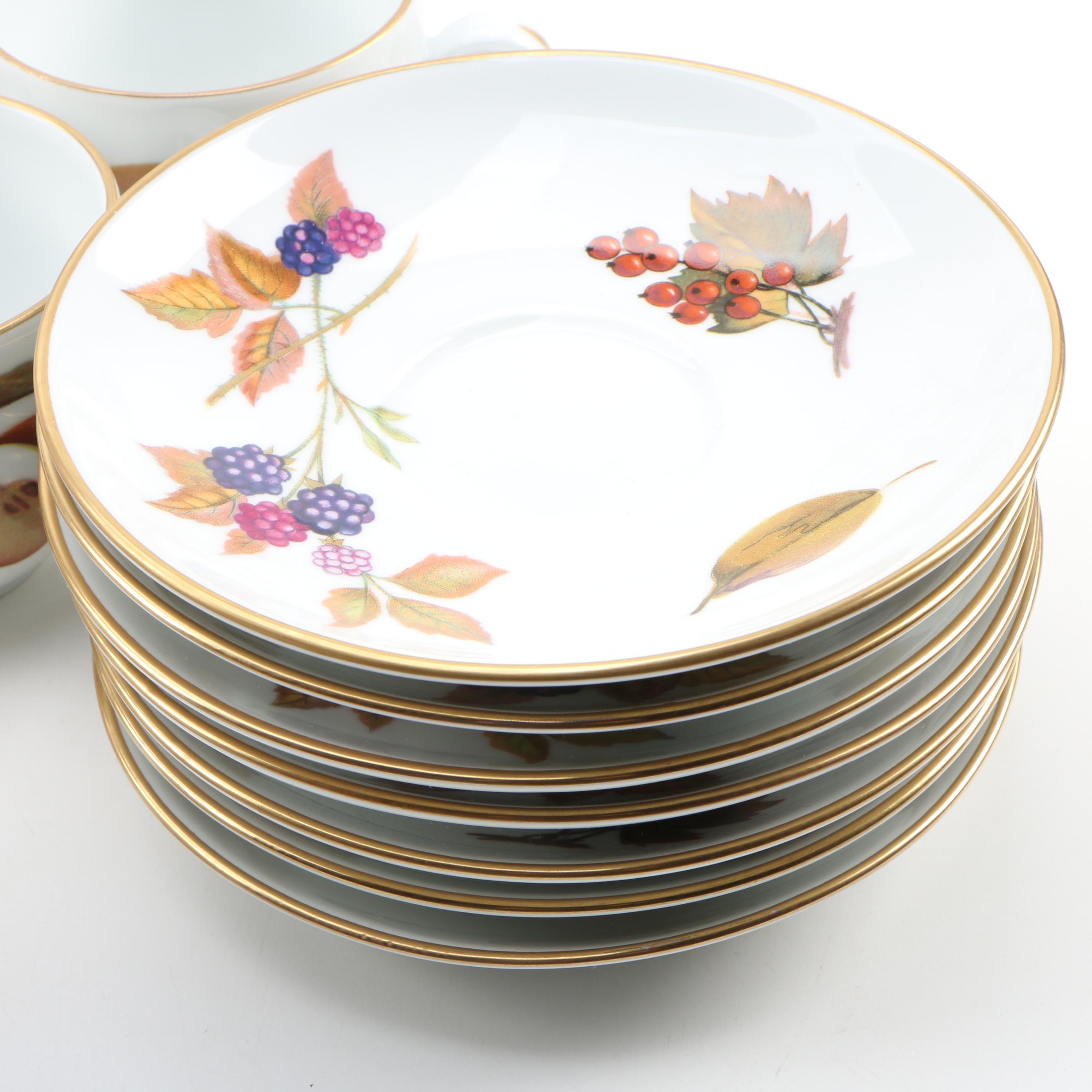 Royal Worcester "Evesham Gold" Porcelain Dinnerware