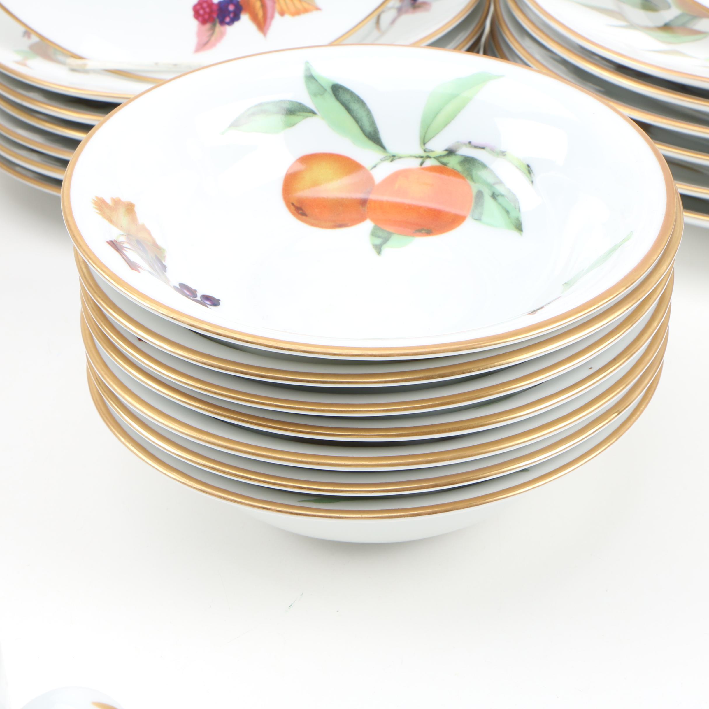 Royal Worcester "Evesham Gold" Porcelain Dinnerware