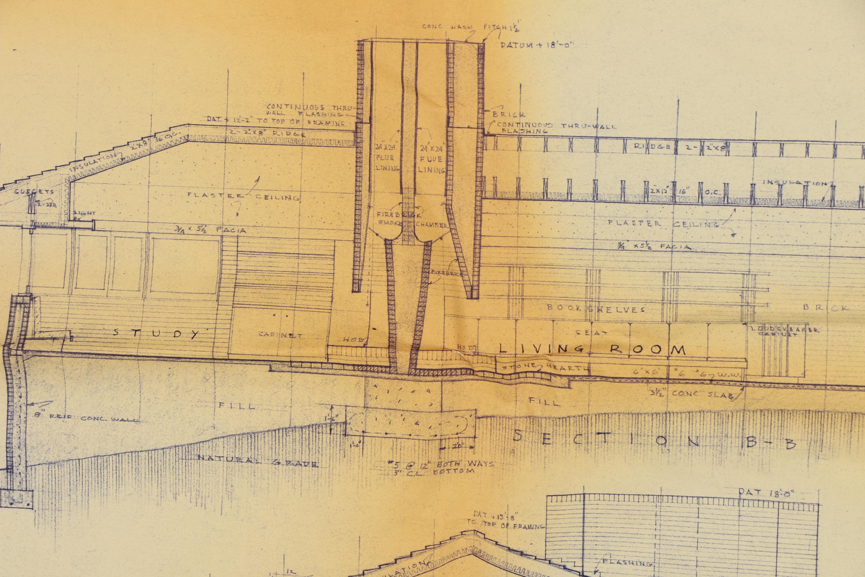 Frank Lloyd Wright Boswell House Reprinted Construction Specification Drawings