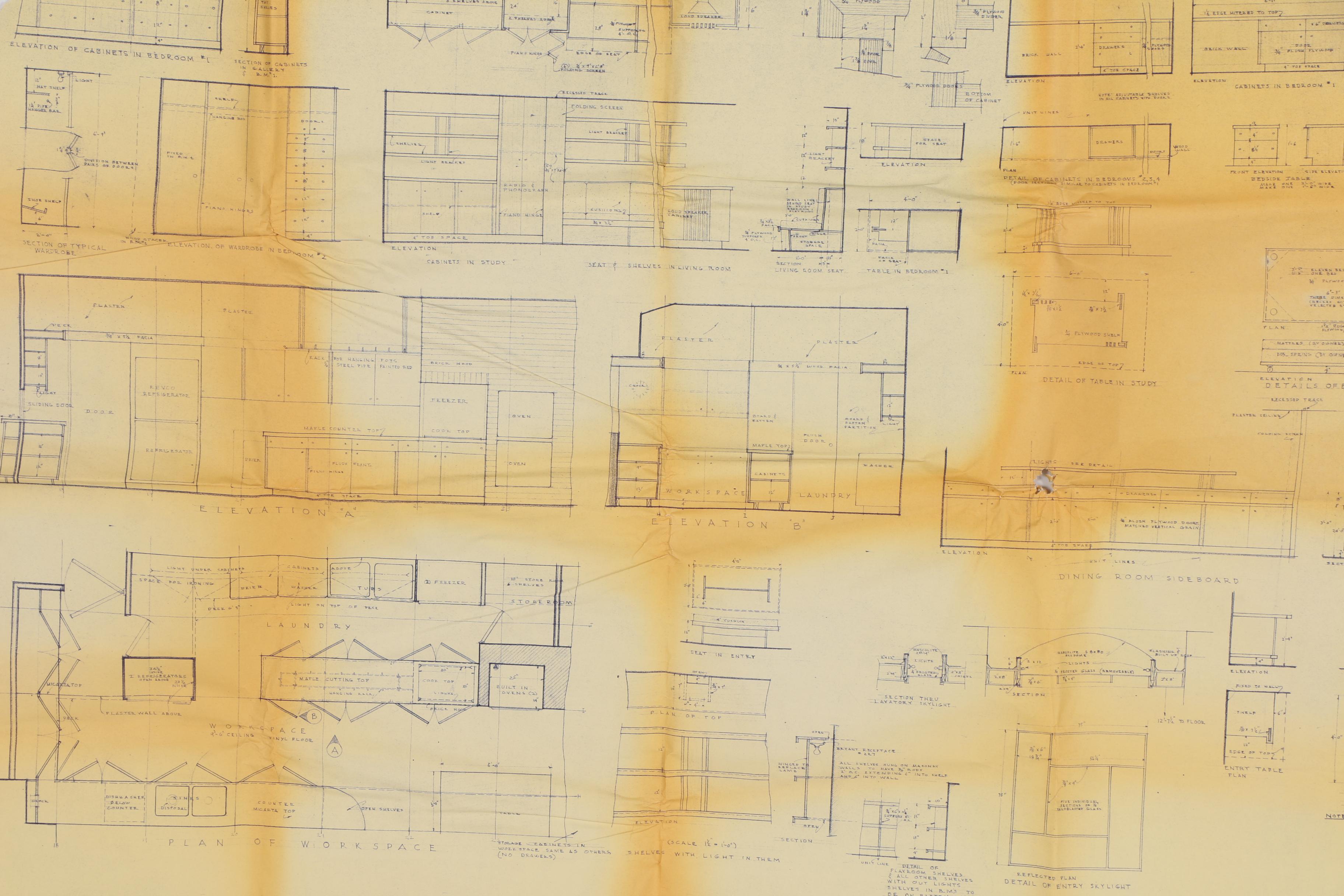 Frank Lloyd Wright Boswell House Reprinted Construction Specification Drawings