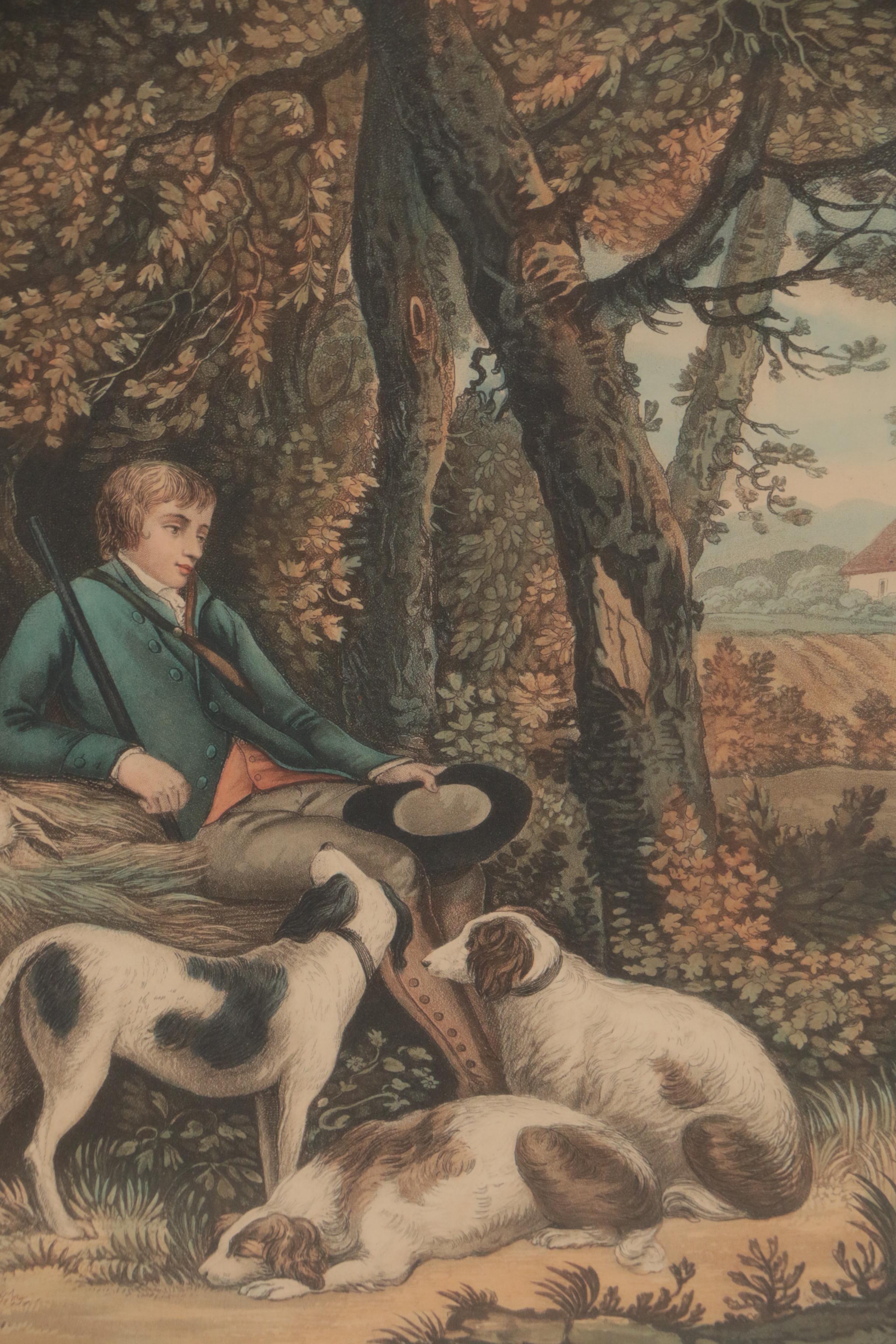 George Keating Etching with Aquatint "The Weary Sportsman"