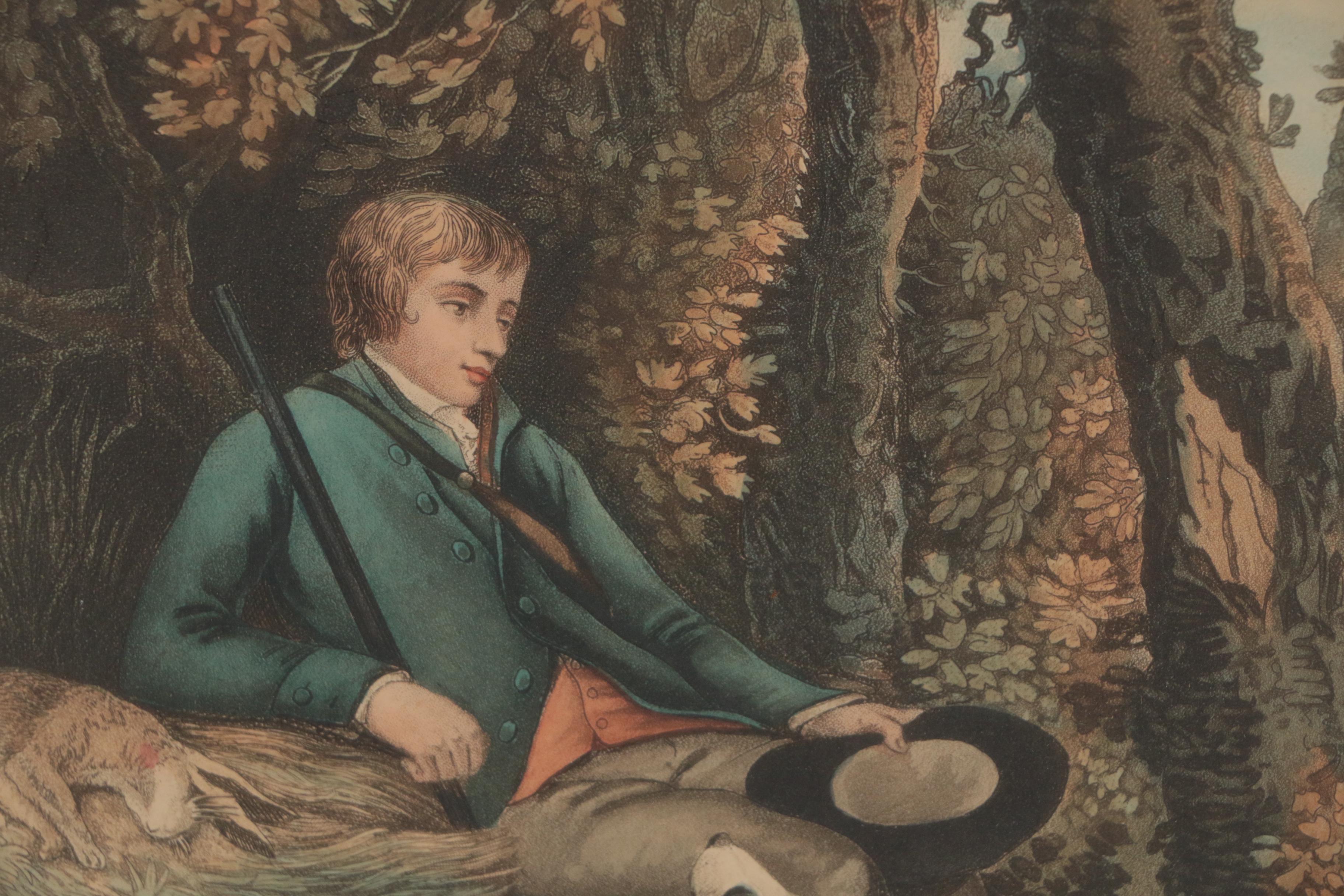 George Keating Etching with Aquatint "The Weary Sportsman"