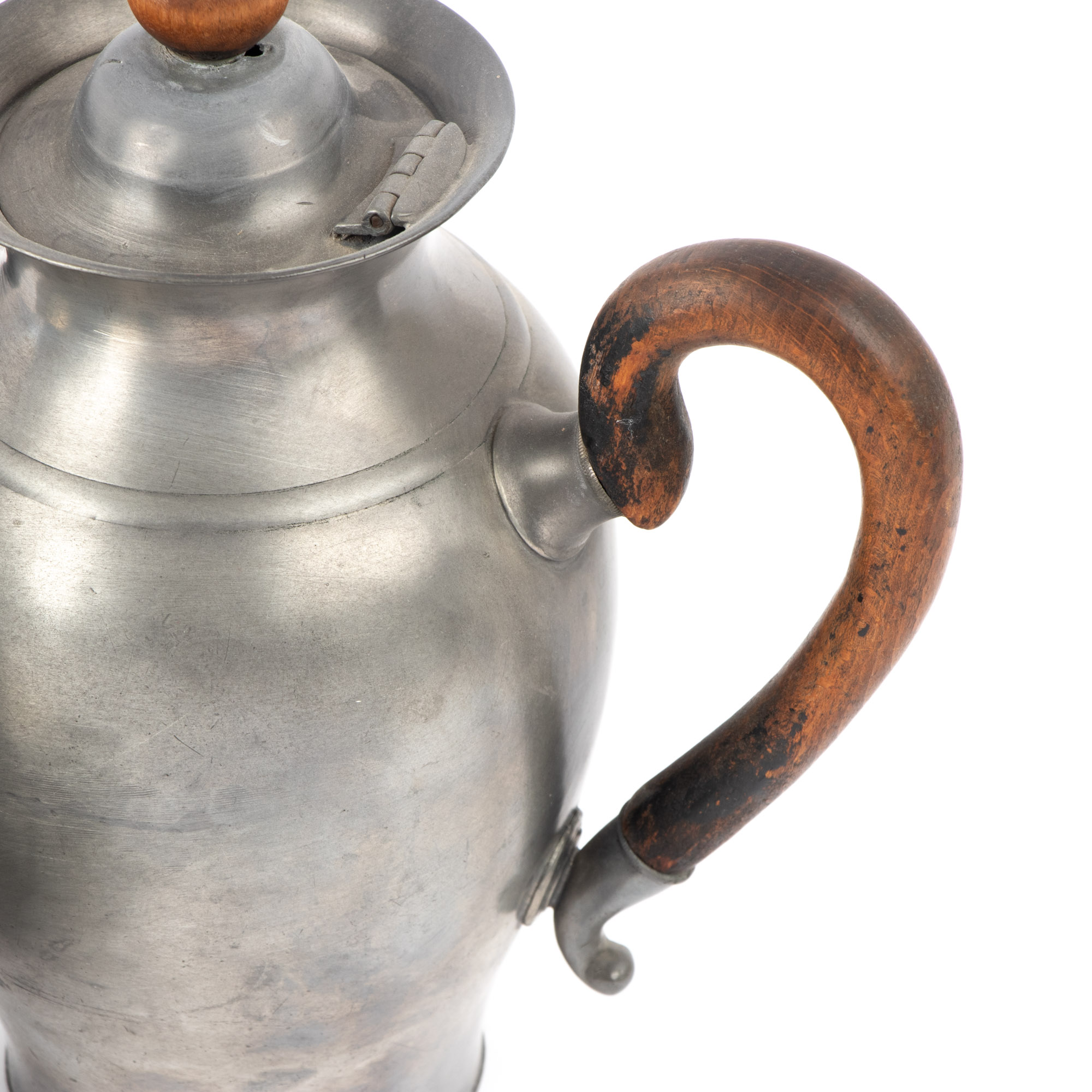 Pewter and Enamel Teapot, Pewter Ice Cream Molds, and More