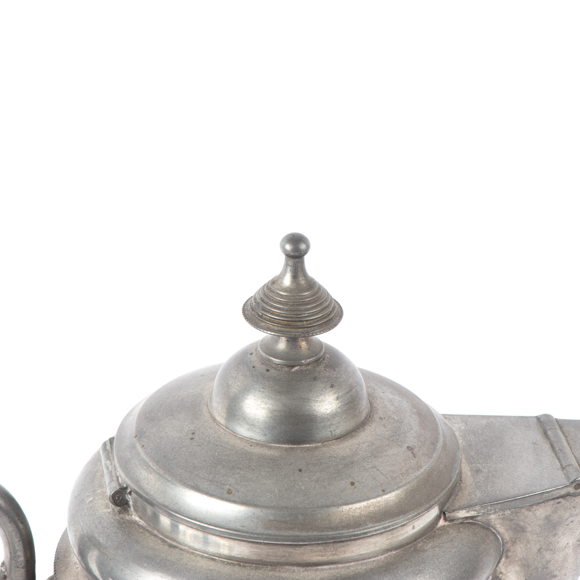 Pewter and Enamel Teapot, Pewter Ice Cream Molds, and More