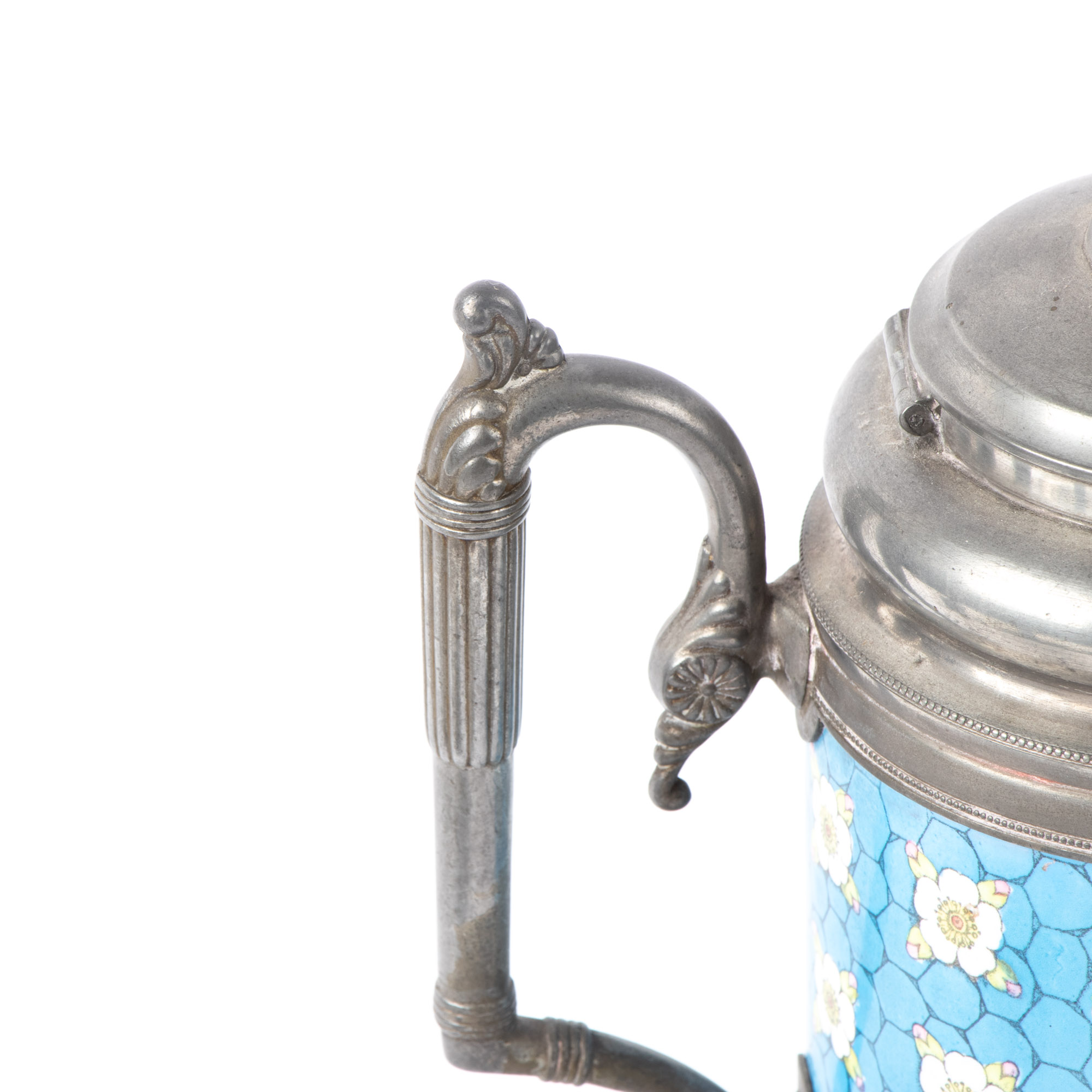 Pewter and Enamel Teapot, Pewter Ice Cream Molds, and More
