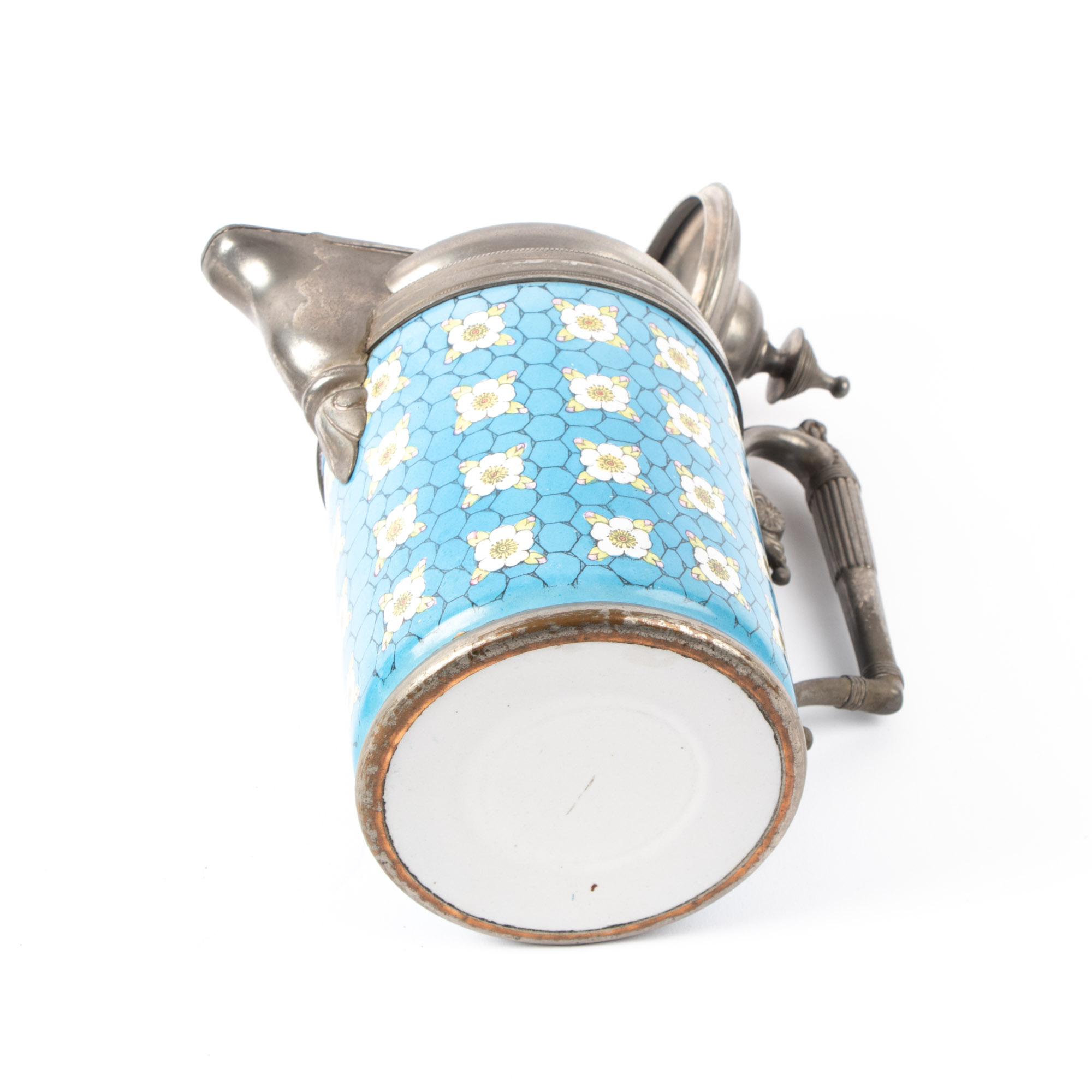 Pewter and Enamel Teapot, Pewter Ice Cream Molds, and More