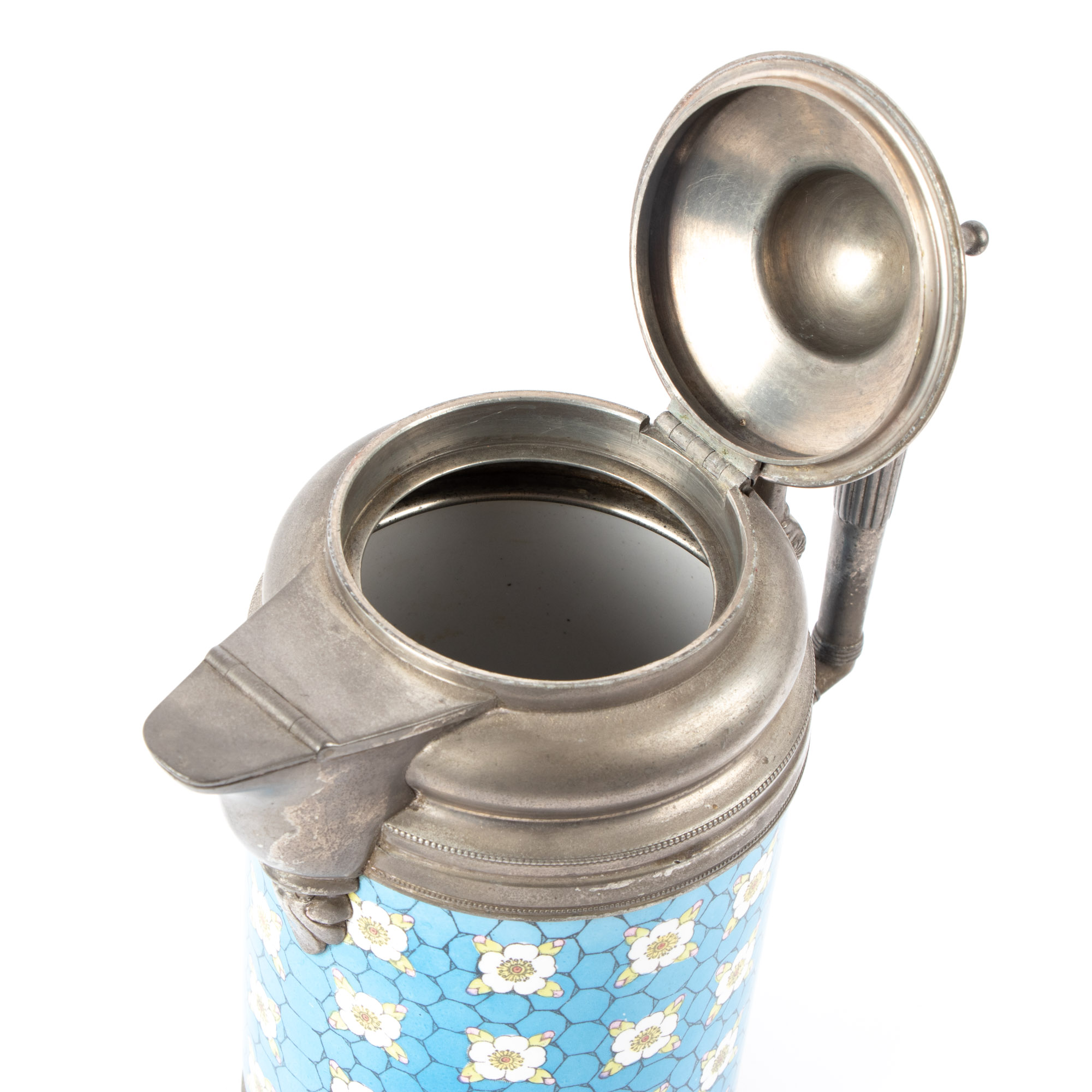 Pewter and Enamel Teapot, Pewter Ice Cream Molds, and More