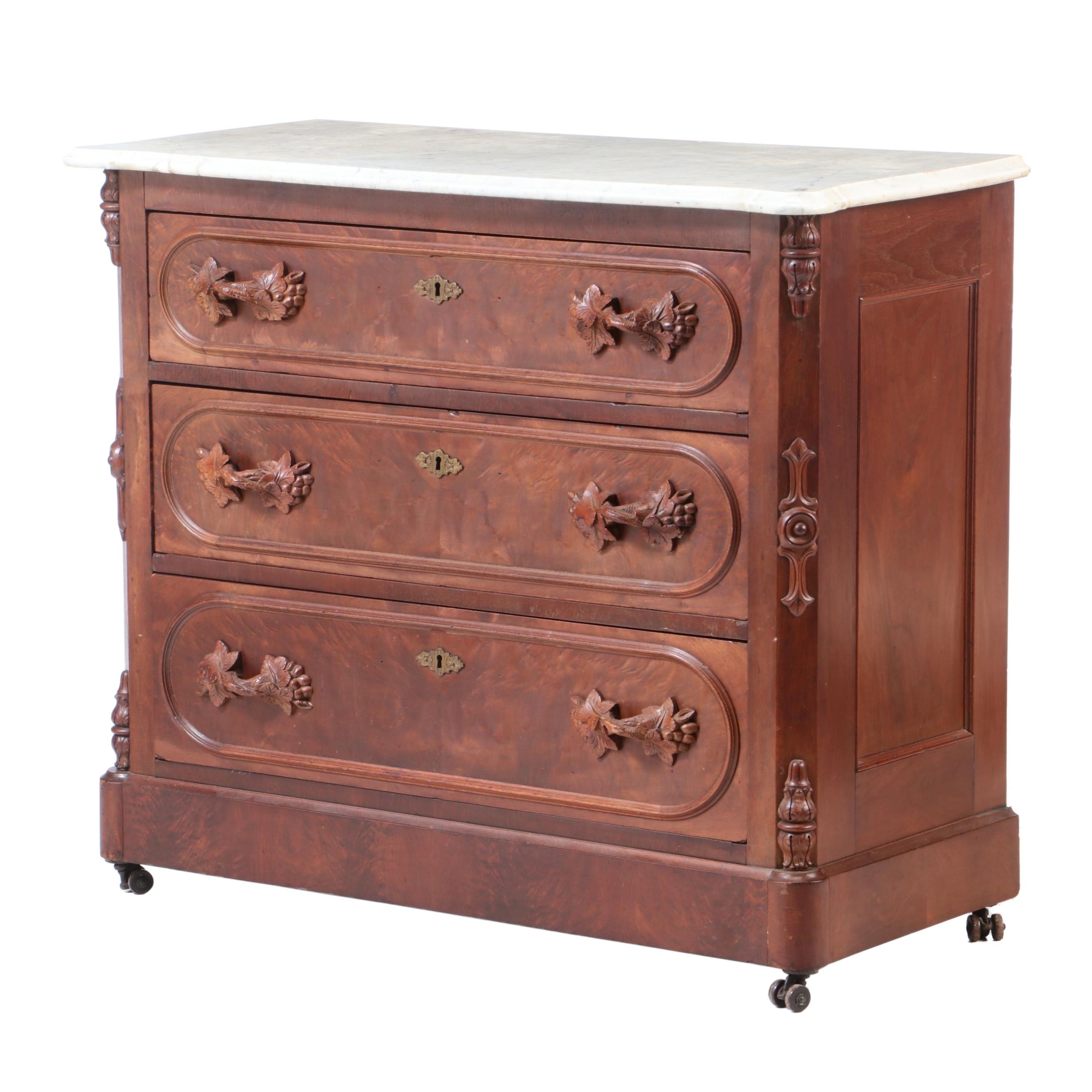 Early Victorian Walnut Chest of Drawers, circa 1860