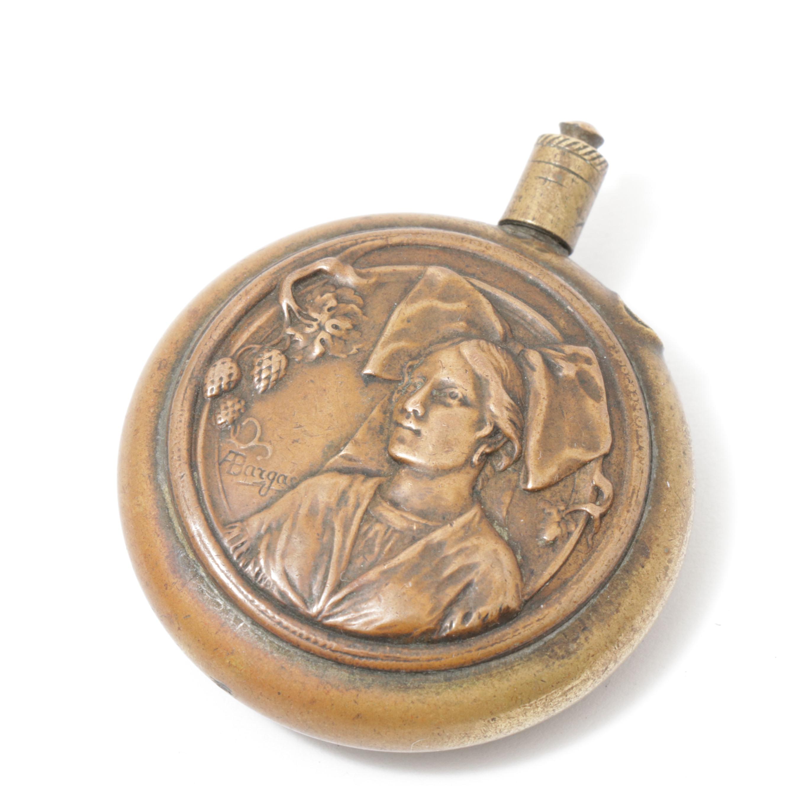 French "Jeanne d'arc" Lighter Designed by Armand Bargas, Early 20th Century