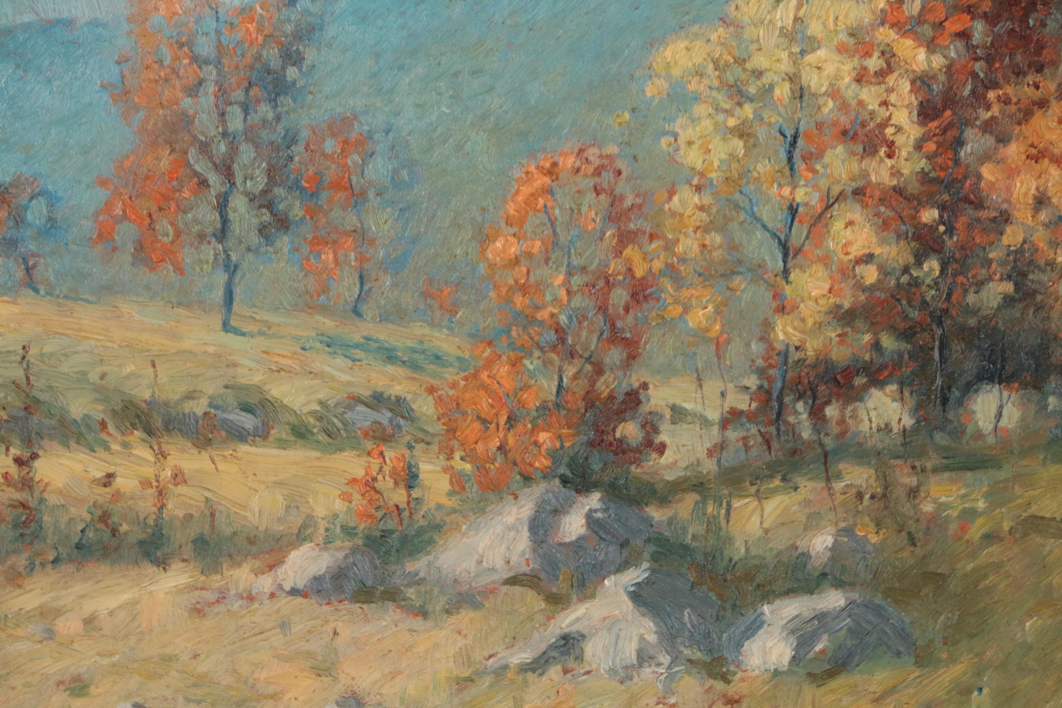 F. Thomas Landscape Oil Painting