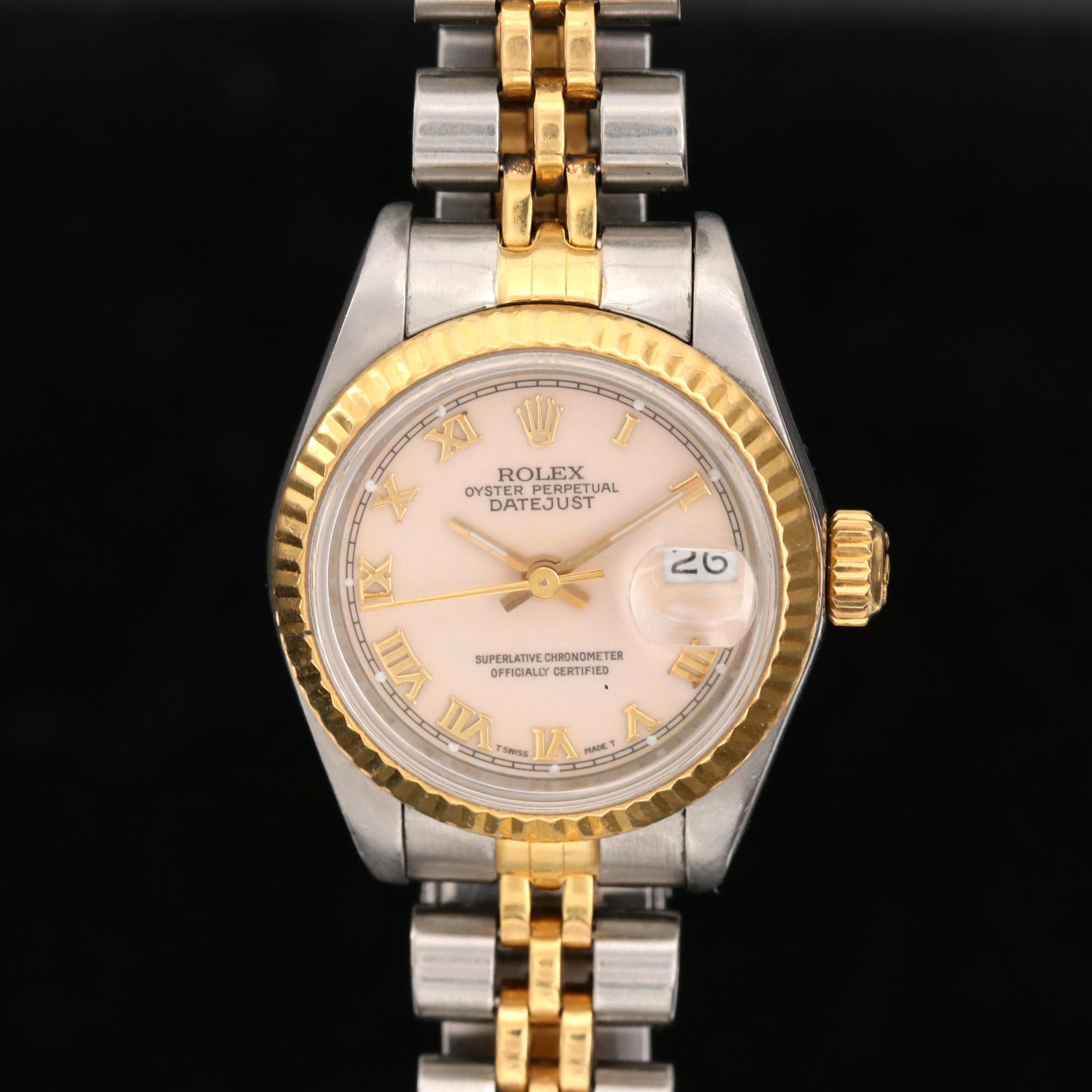 Vintage Rolex Datejust 18K Yellow Gold and Stainless Watch