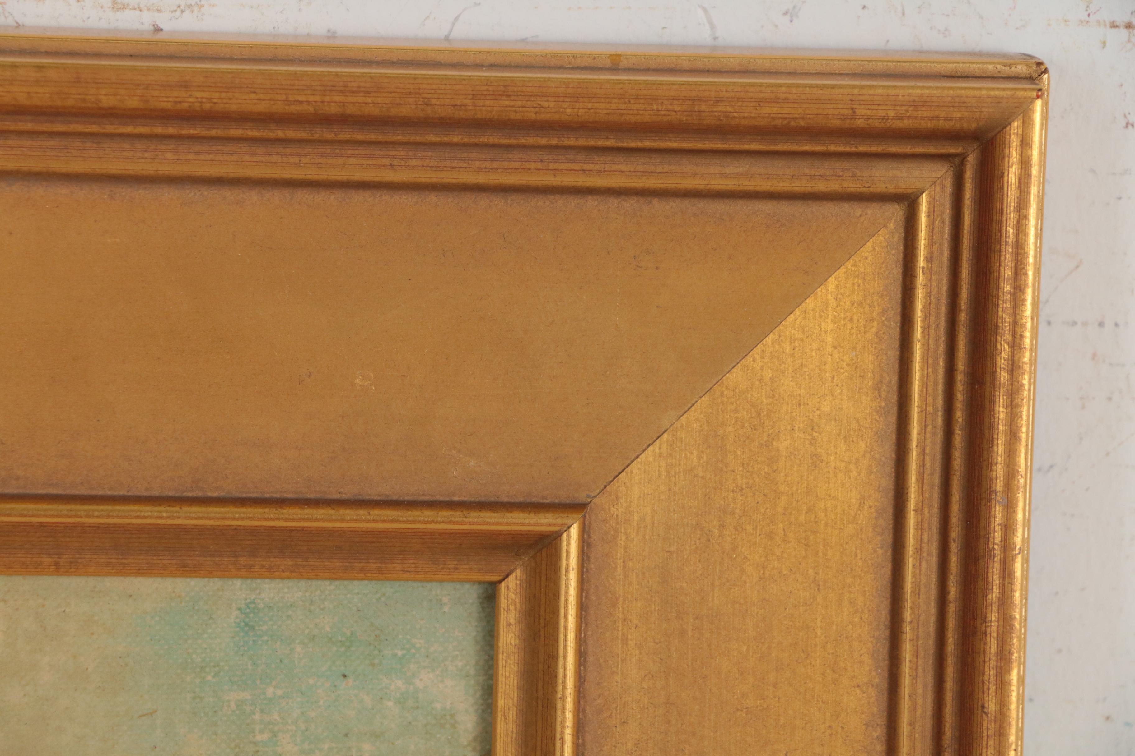 J. J. Enwright Harbor Scene Oil Painting