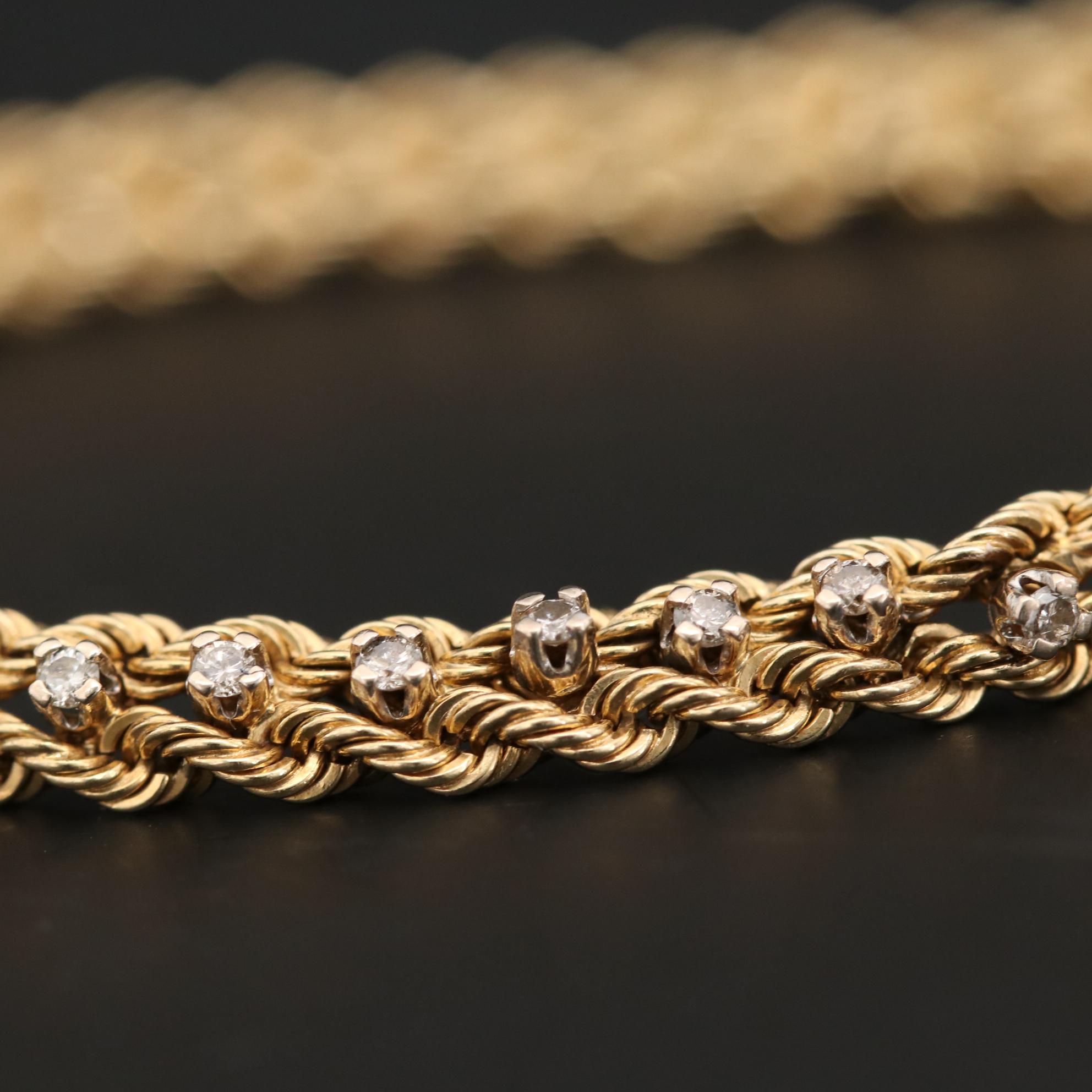 Vintage Pulsar 14K Yellow Gold Diamond Quartz Watch