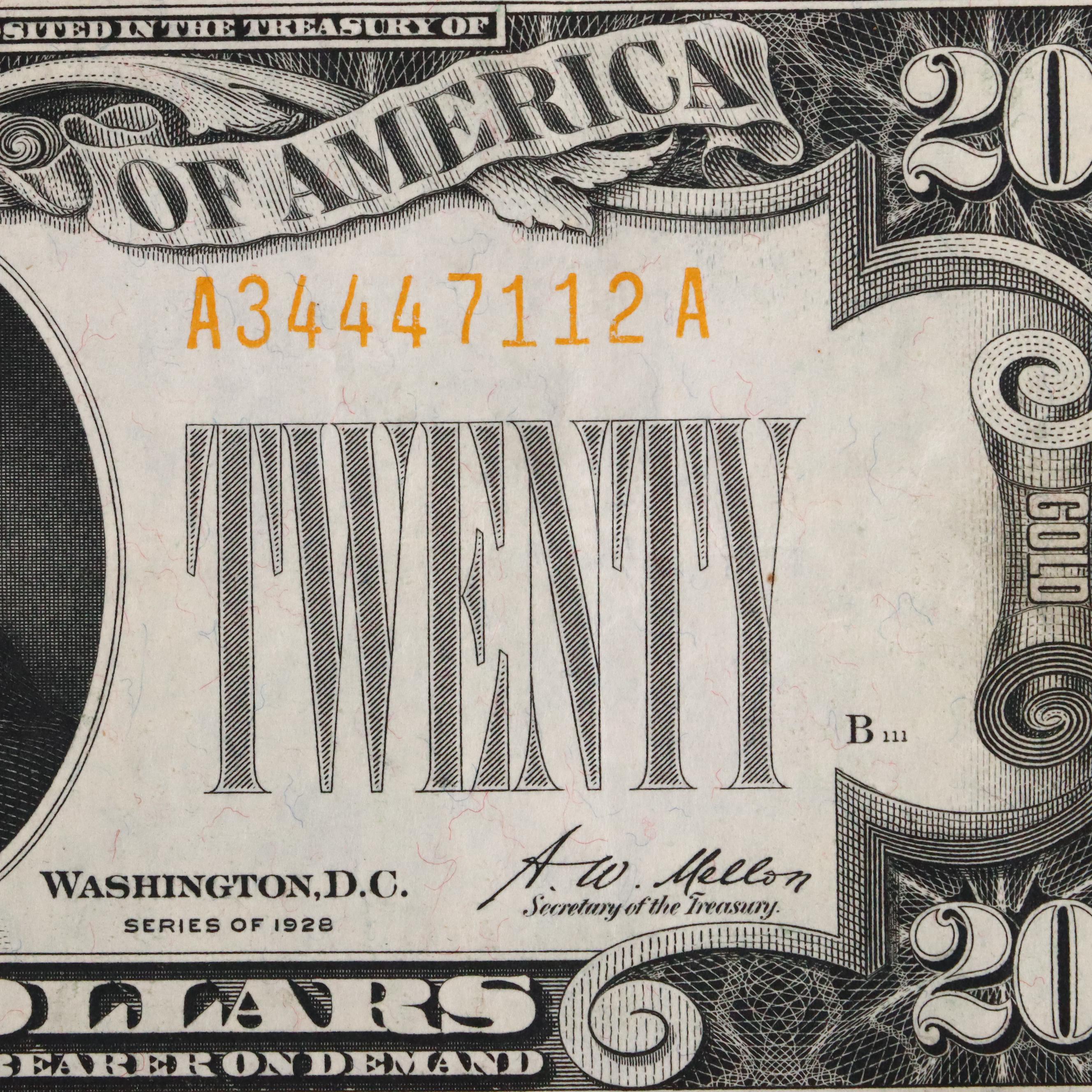 Series of 1928 Twenty Dollar Gold Certificate