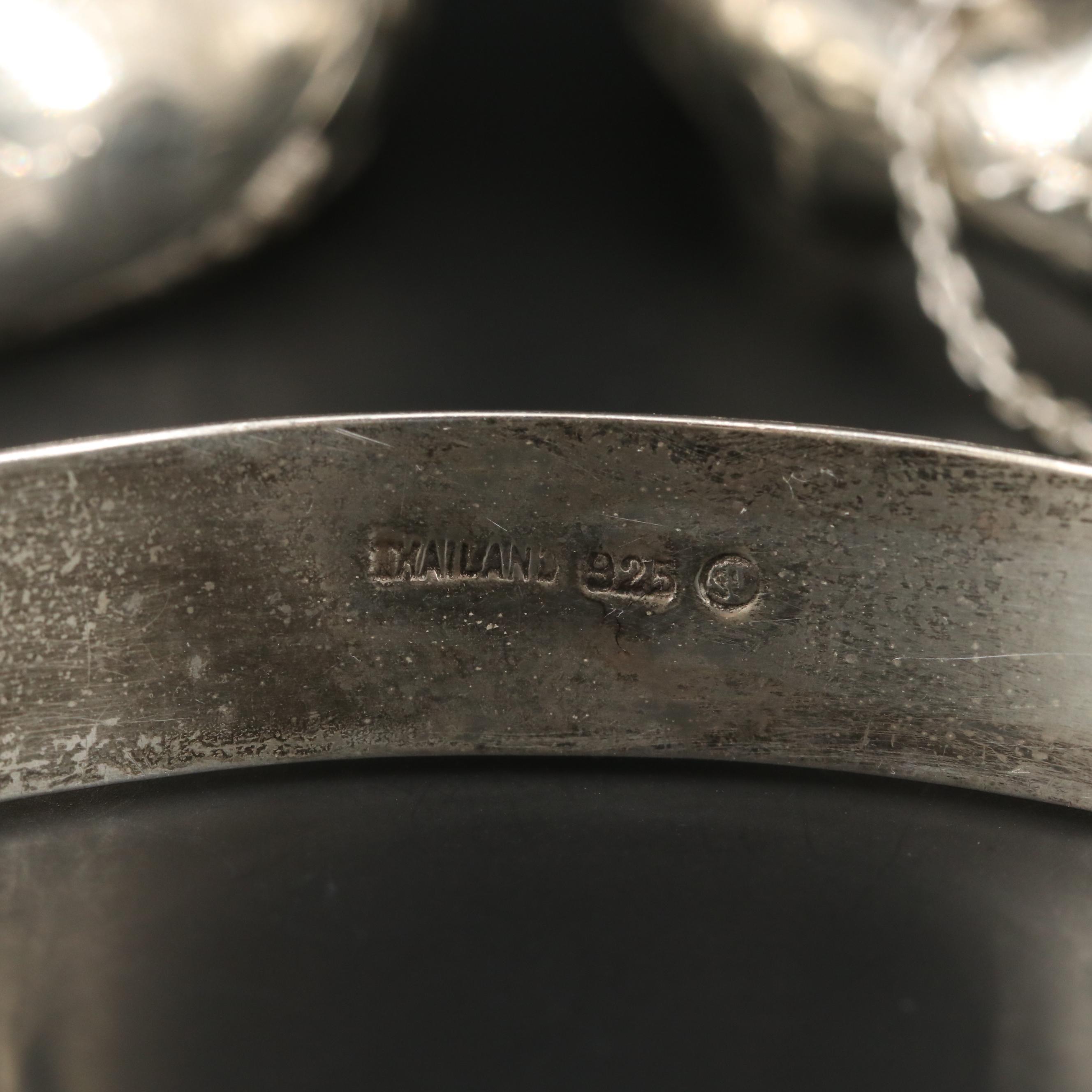 Sterling Silver Hinged Bangle Bracelets