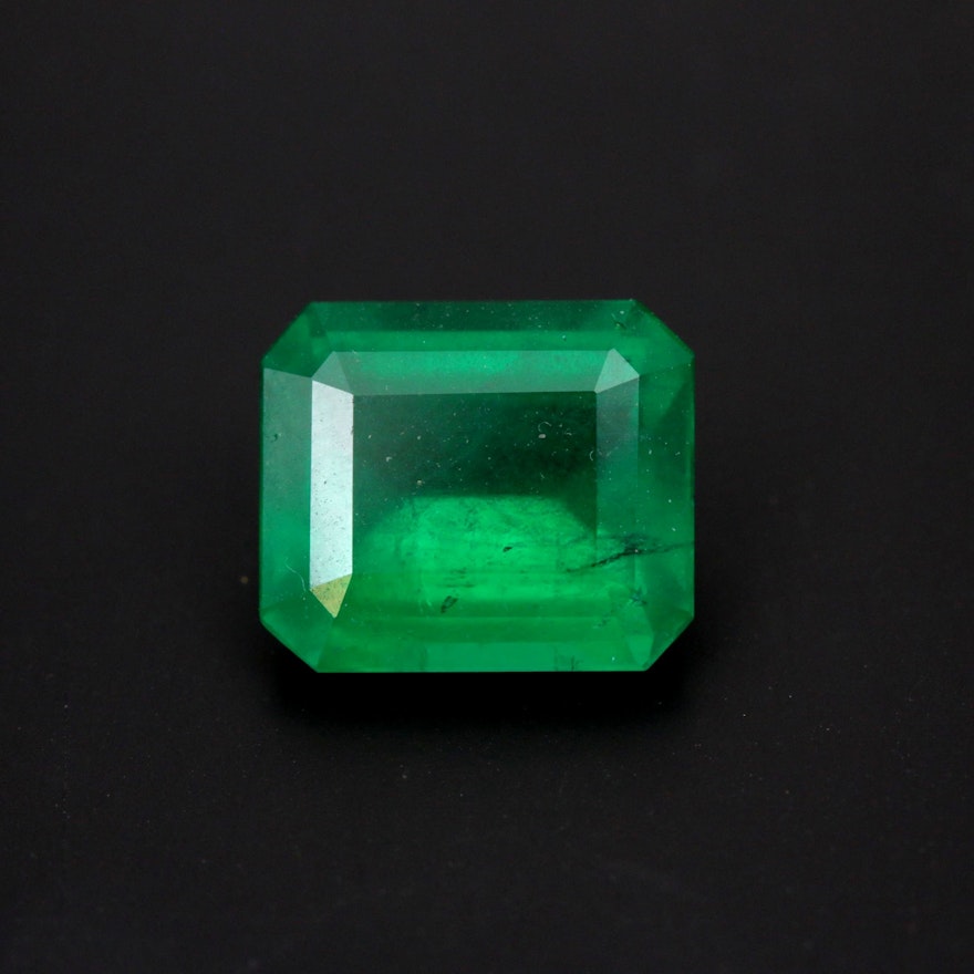 Loose 3.25 CT Emerald Gemstone with GIA Report