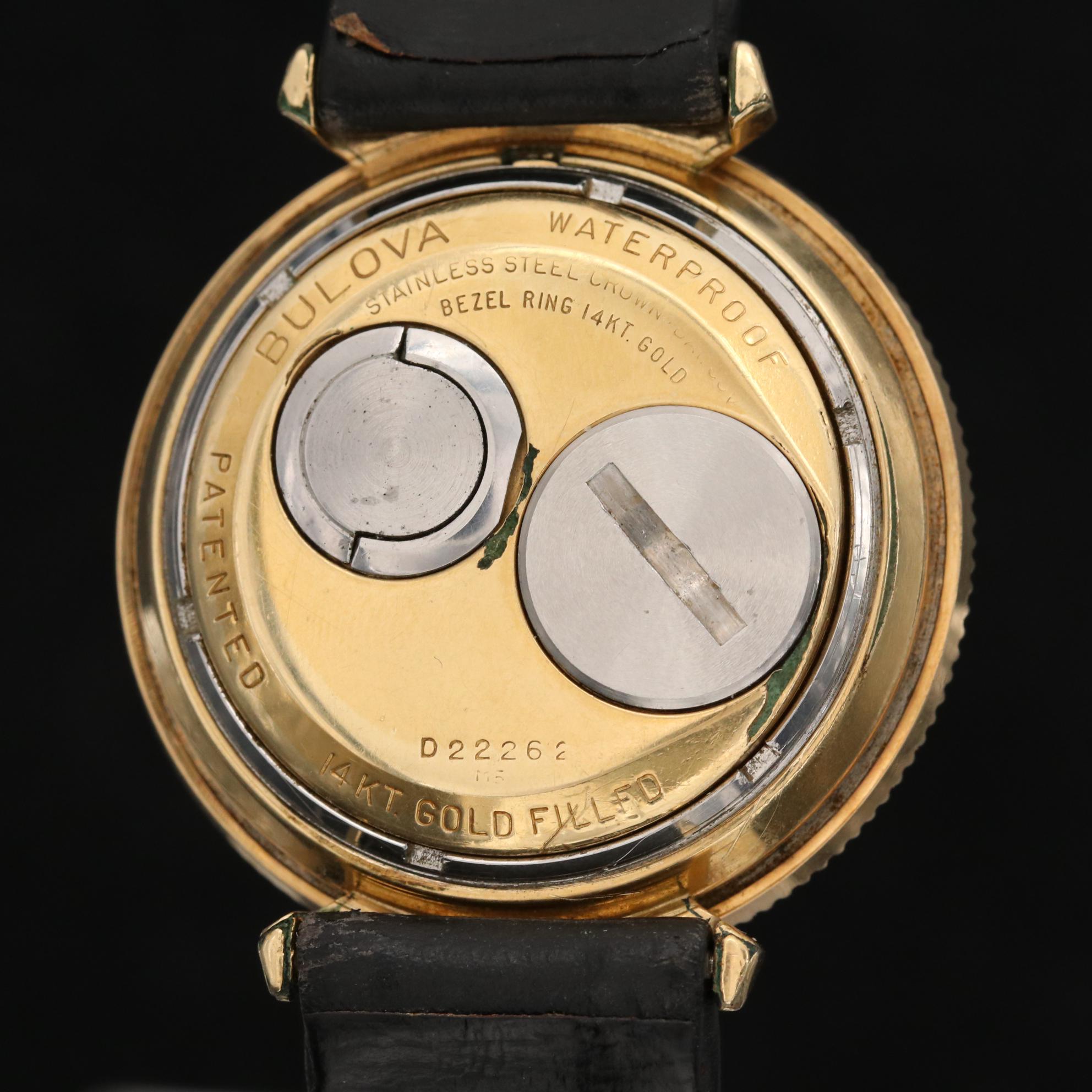 Vintage Bulova Accutron Astronaut Gold Filled Tuning Fork Watch, Circa 1968