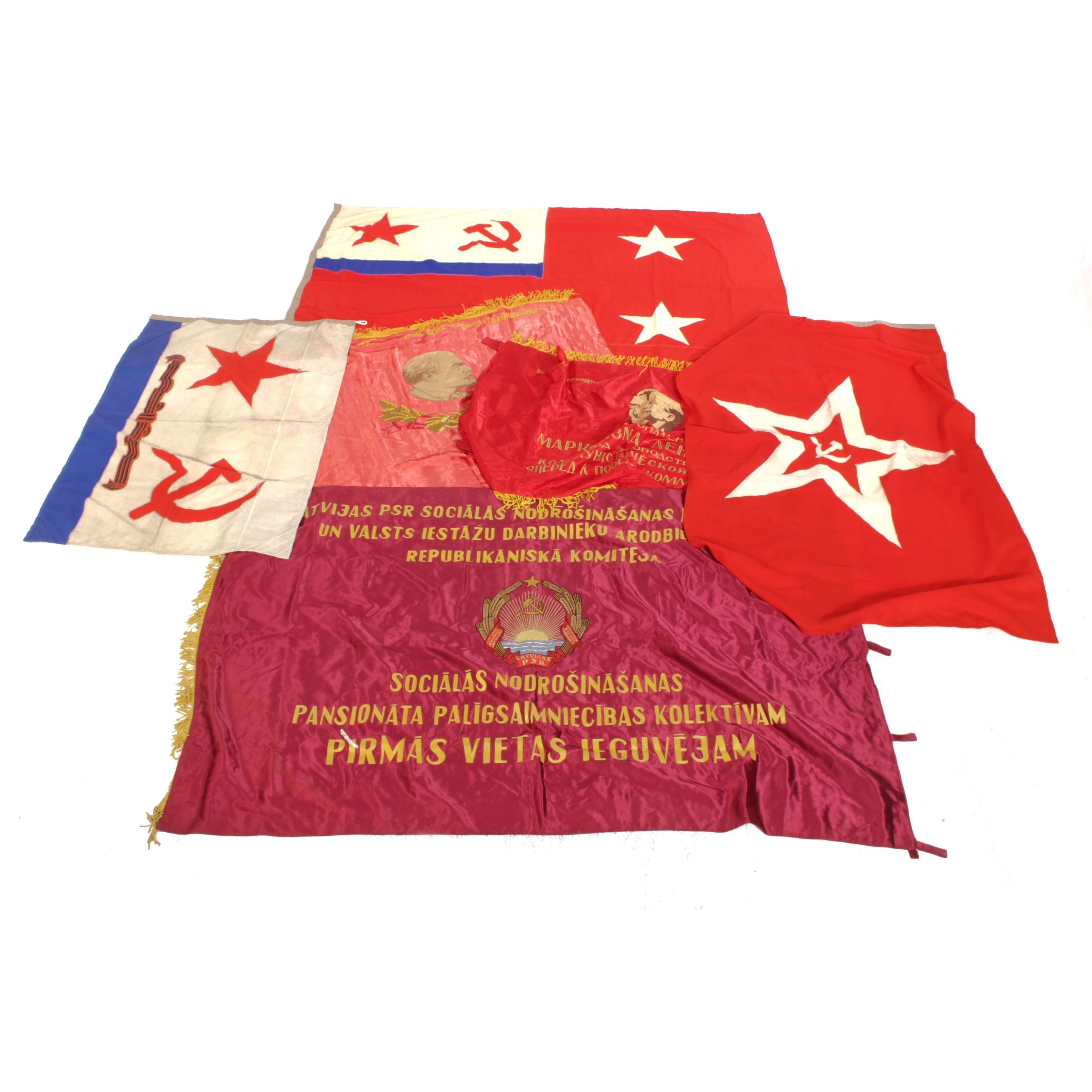 Union of Soviet Socialist Republics (USSR) Banners and Soviet Naval Flags