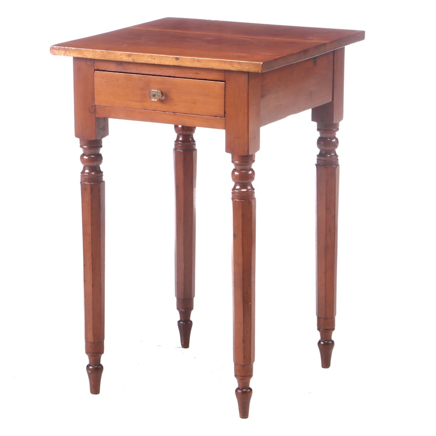 Sheraton Style Cherry Single Drawer Work Table