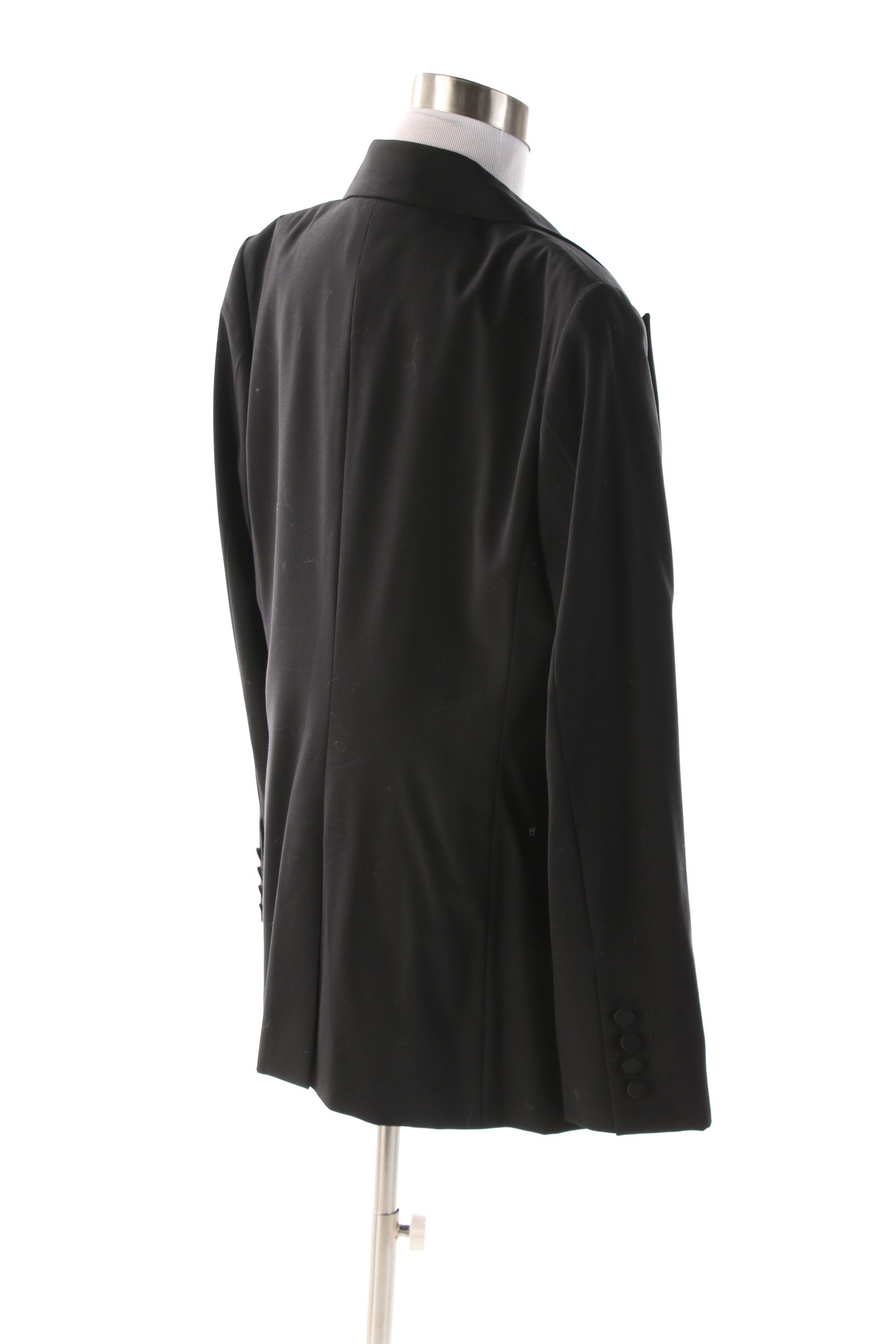 Women's Gucci Tuxedo Style Black Wool Jacket with Silk Lining