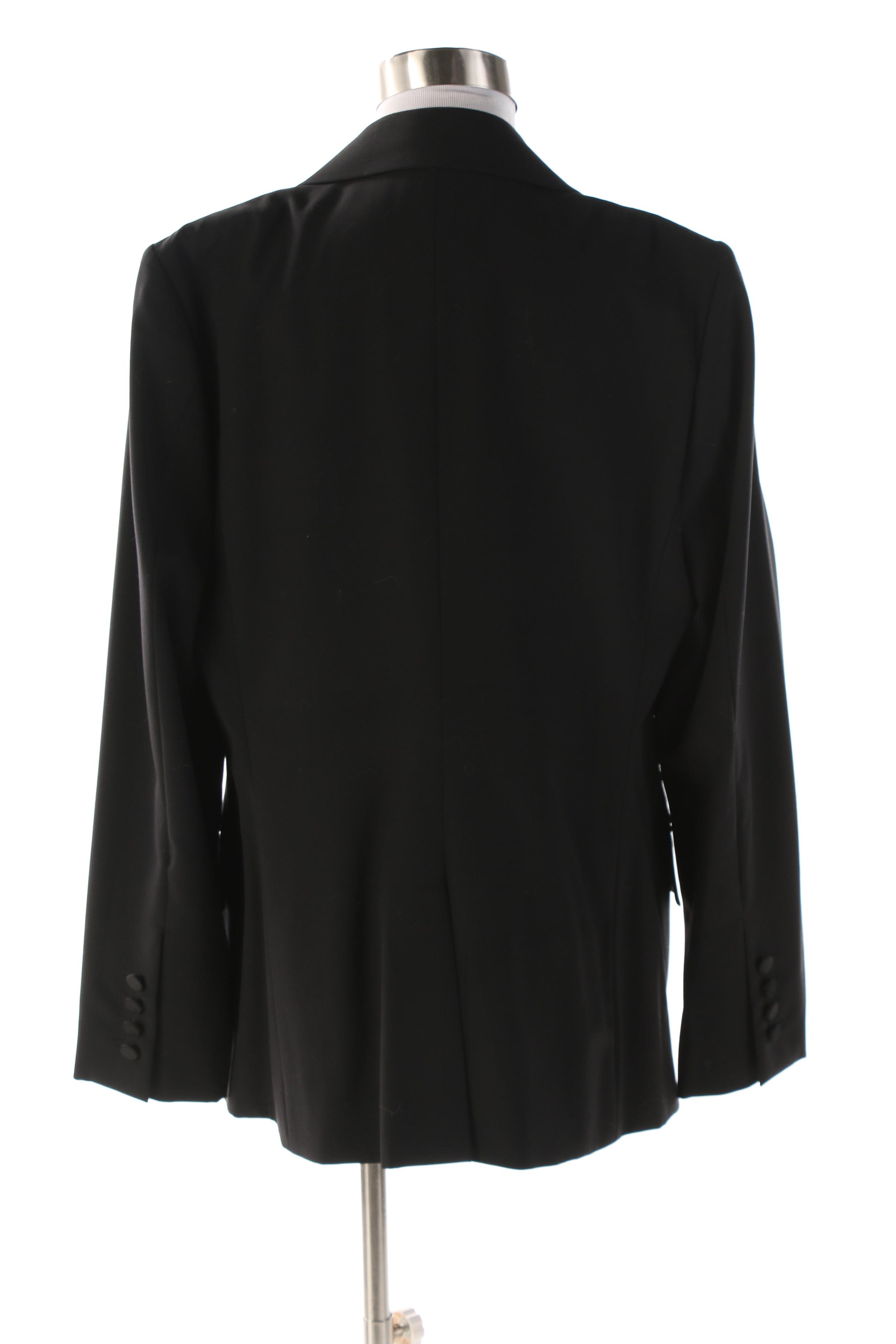 Women's Gucci Tuxedo Style Black Wool Jacket with Silk Lining