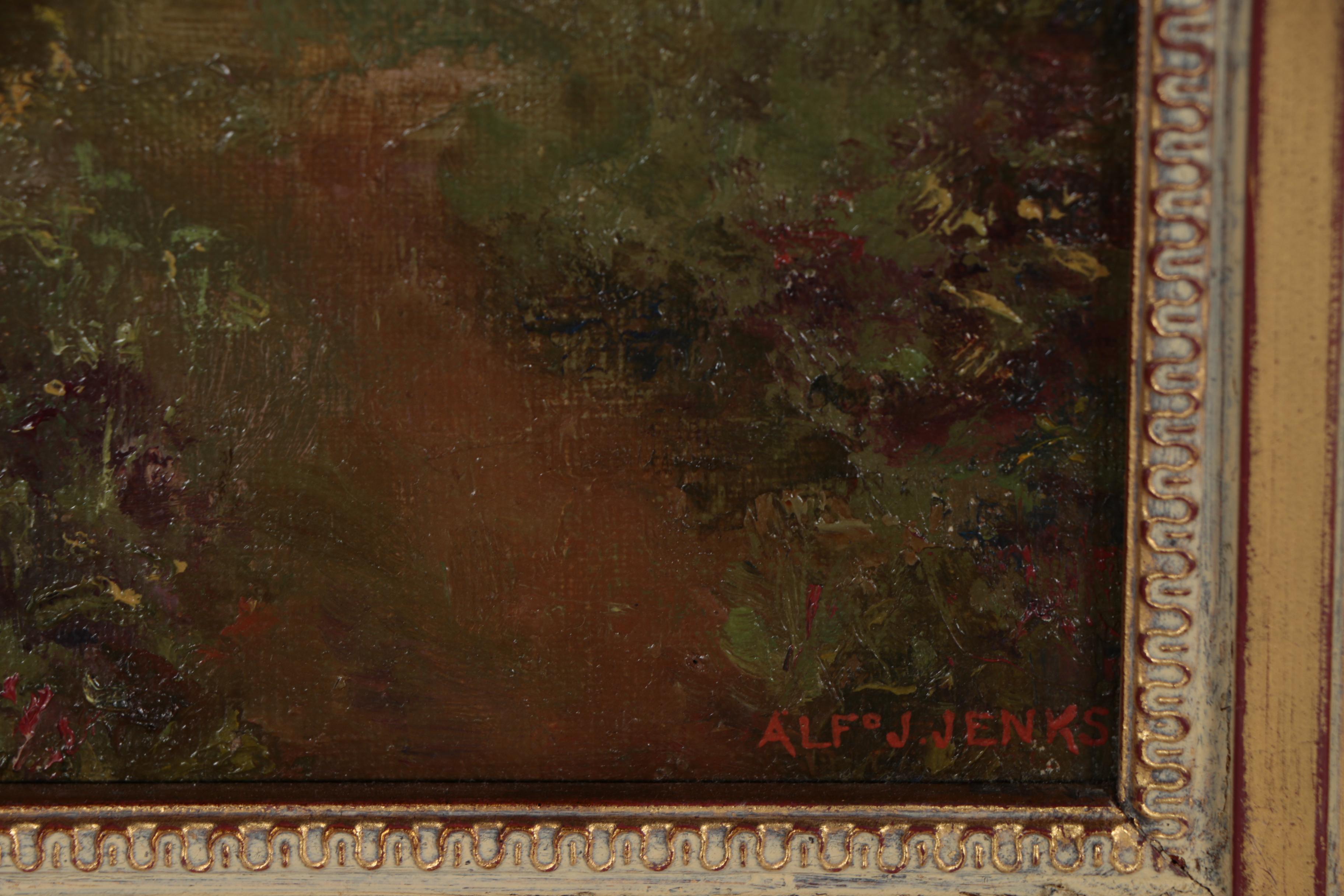 Alfred J. Jenks Landscape Oil Painting "The Far Pasture"