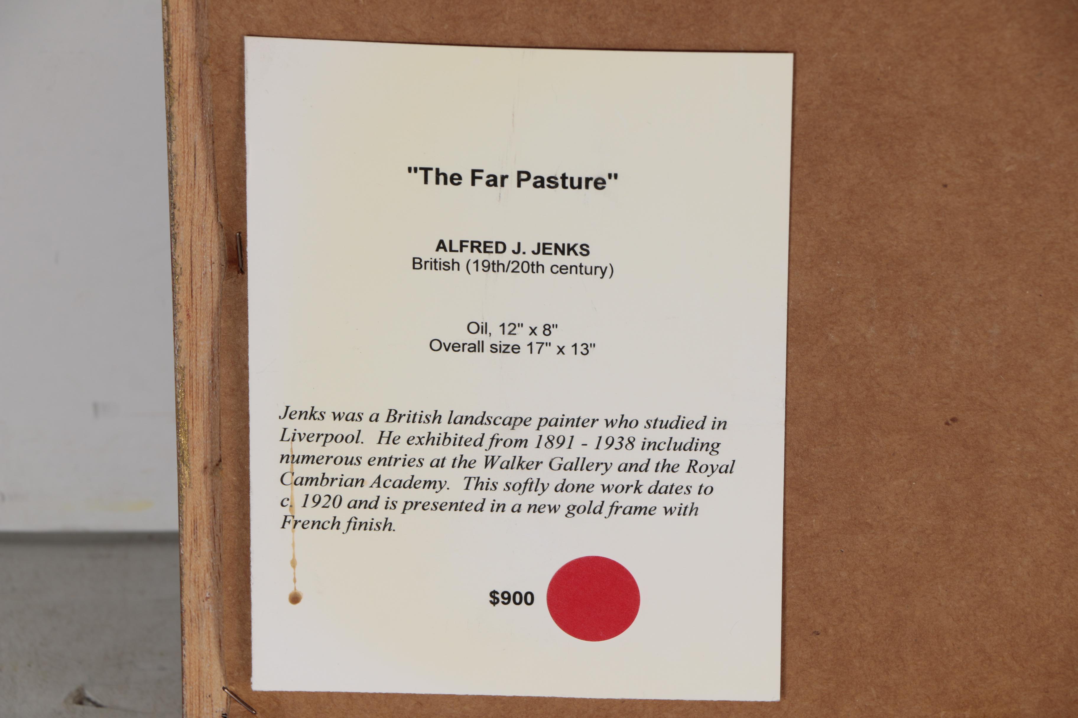 Alfred J. Jenks Landscape Oil Painting "The Far Pasture"